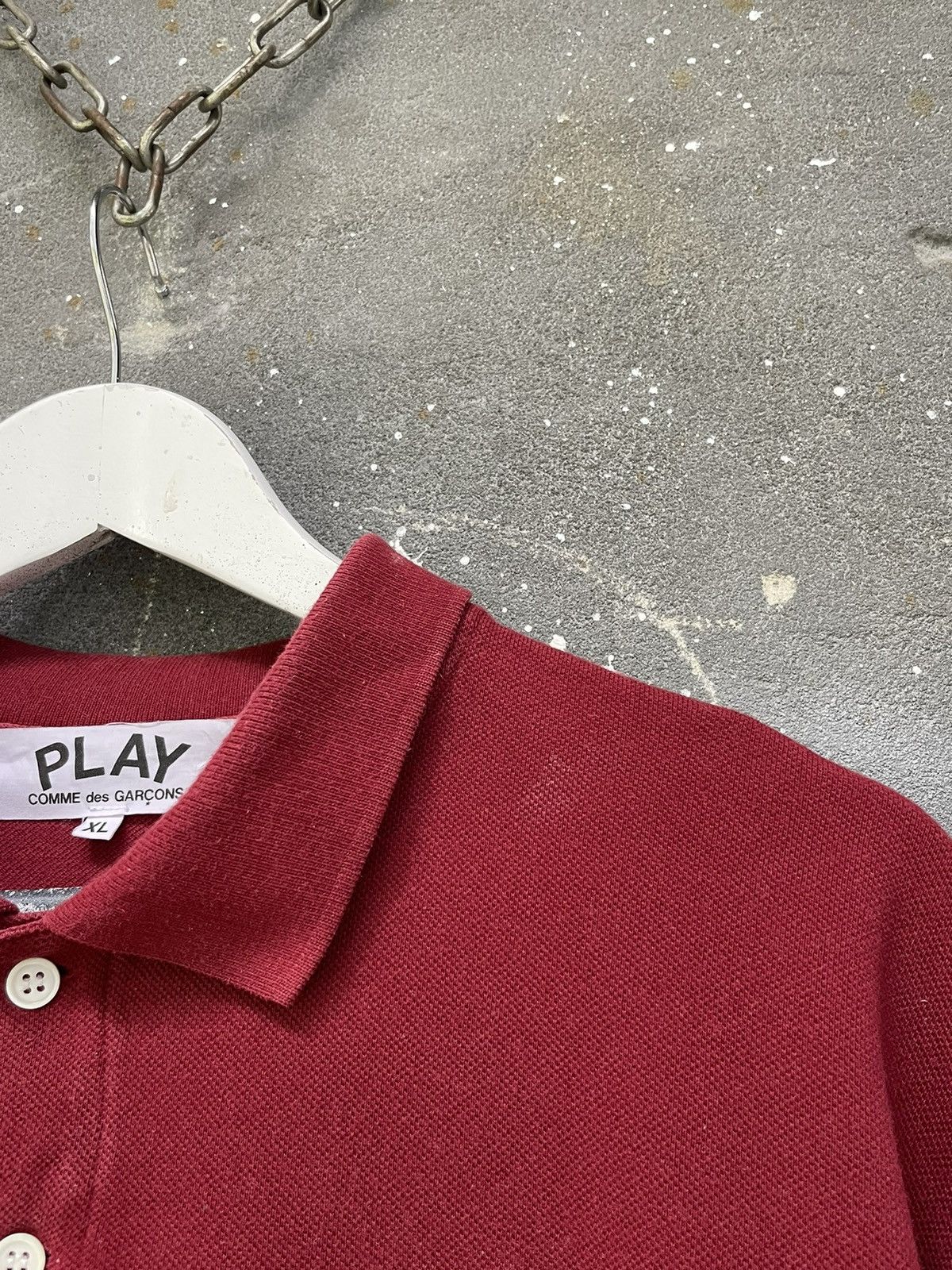 Comme des Garcons PLAY Play Comme Des Garçons Polo T-Shirt Red Size US XL / EU 56 / 4 - 9 Thumbnail
