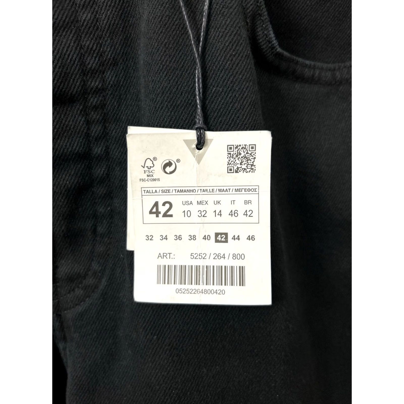 Zara Zara Jeans Womens Size 10 33L Black Straight Leg Denim NWT Button Fly 5-Pocket Pockets Size 32" / US 10 / IT 46 - 5 Thumbnail