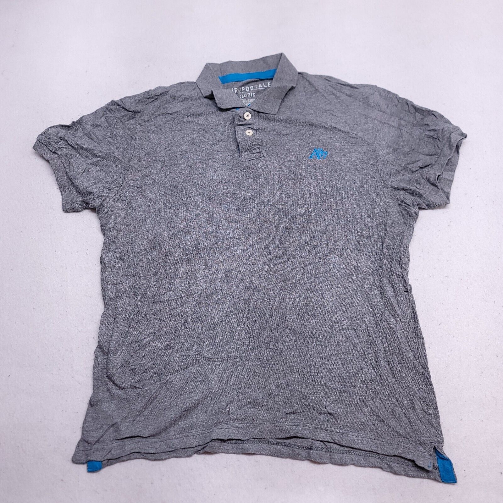 Aeropostale Aeropostale Casual Pullover Polo Shirt Mens Size 2XL Gray Size US XXL / EU 58 / 5 - 2 Thumbnail