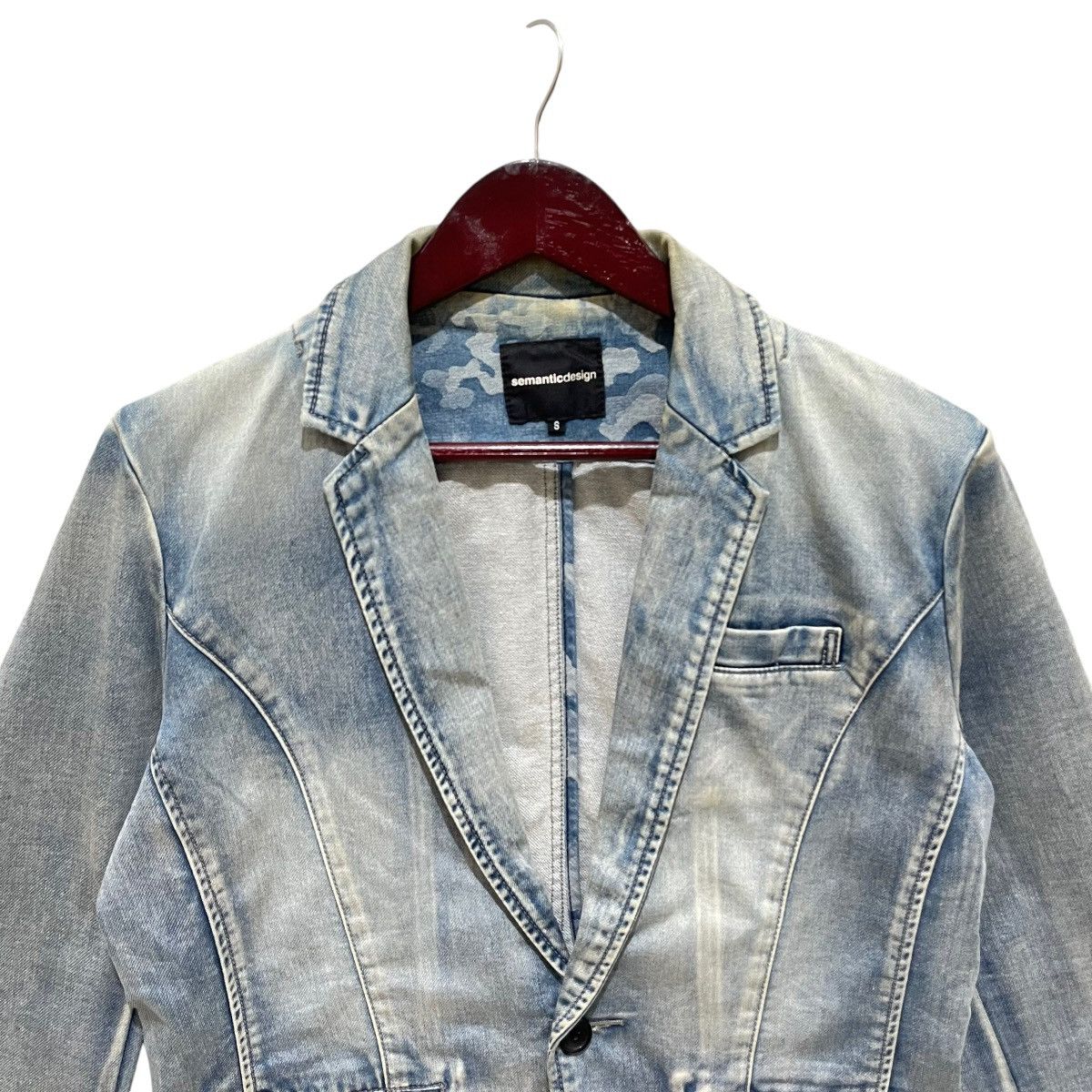 If Six Was Nine × Japanese Brand × semanticdesign Semantic Design Distressed Denim Jacket Size US S / EU 44-46 / 1 - 2 Thumbnail