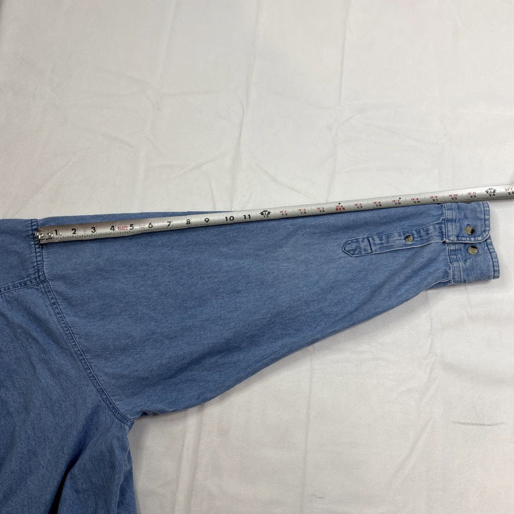 Penn VINTAGE? (No) Tri-Mountain Penn State Harrisburg Denim Button-Down Shirt 2XL Men Blue Long Sleeve Button-Up Shirt Size US XXL / EU 58 / 5 - 7 Thumbnail