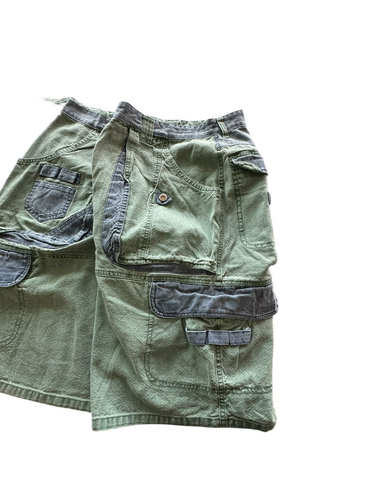 Other Two Tone Sostanza Contemporary Apparel Cargo Jean Shorts Size 40" / US 18 - 2 Thumbnail