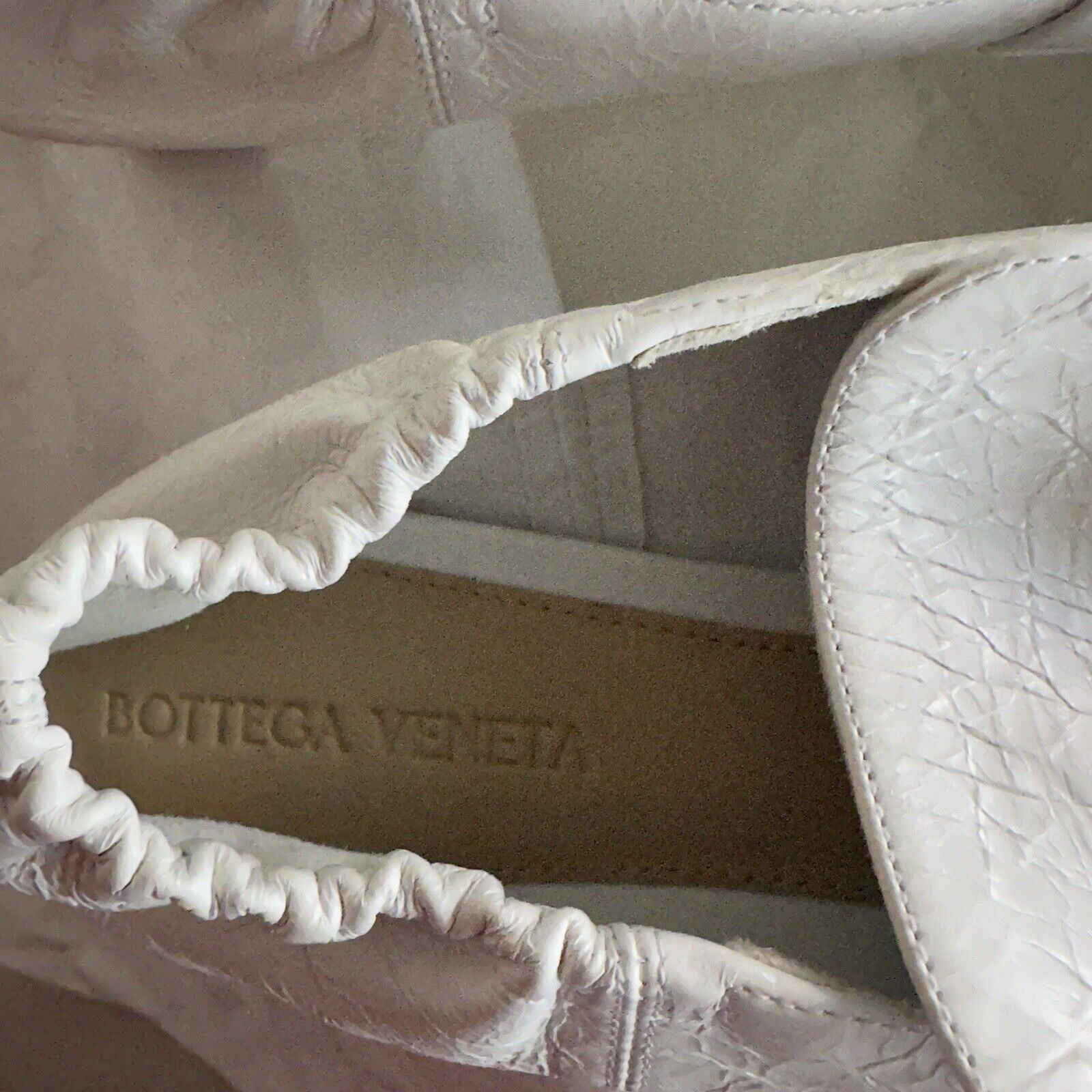 Bottega Veneta NEW BOTTEGA VENETA Mocassins Madame White Gold Sz 40.5 Loafe Size US 10.5 / IT 40.5 - 5 Thumbnail