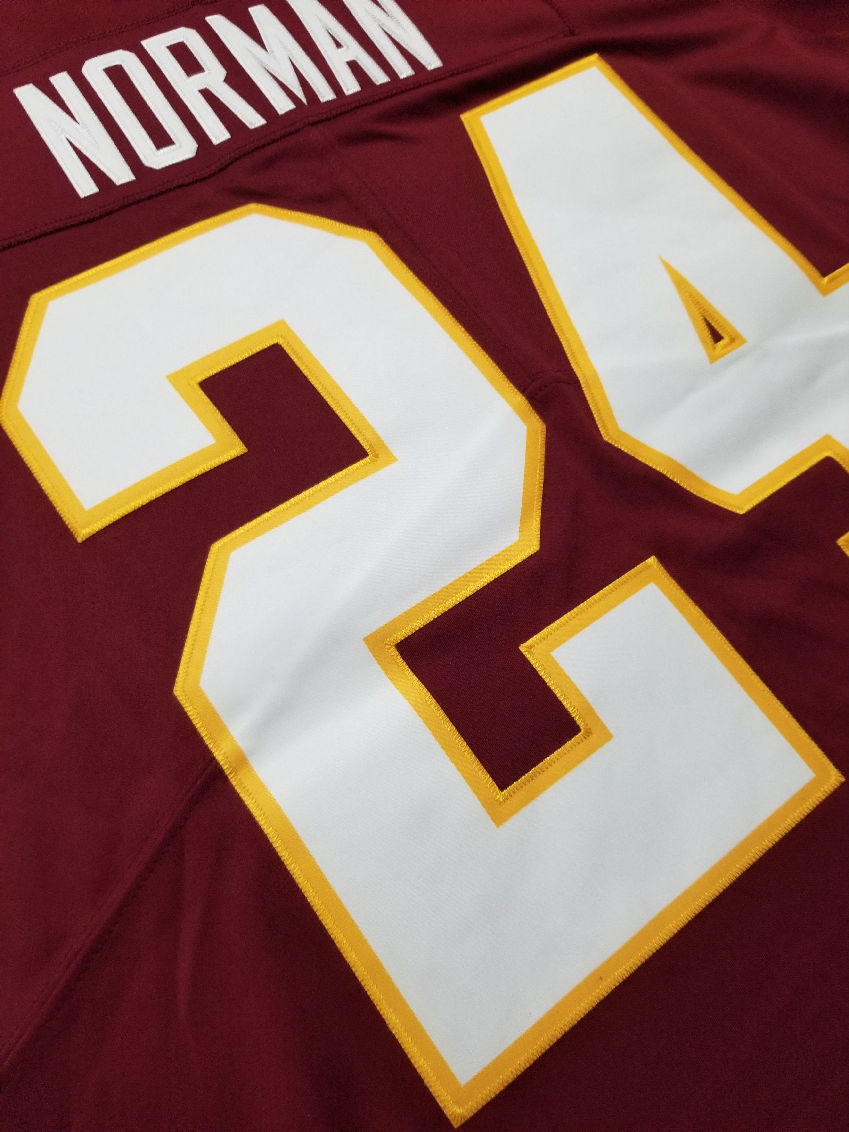 Nike Norman #24 Washington Redskins Authentic Limited Sewn Jersey Size US L / EU 52-54 / 3 - 10 Thumbnail