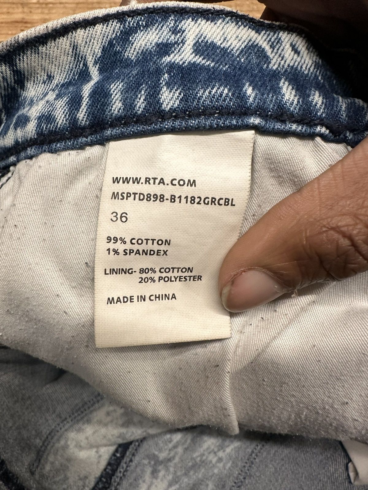 Rta RTA Small Spell Stone Washed Denim Jeans Size 36 Size US 36 / EU 52 - 5 Thumbnail