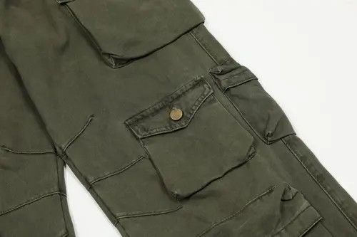 Japanese Brand Cargo Pants Streetwear Multi Pocket Straight Baggy Size US 33 - 4 Thumbnail