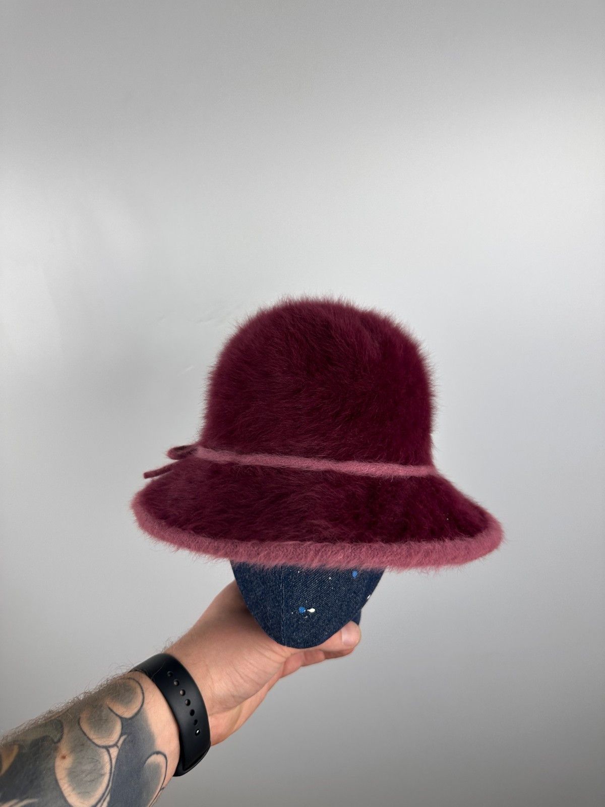 Kangol Kangol Fugora Astra Angora Fur Bucket Hat Plum One Size Size ONE SIZE - 2 Thumbnail