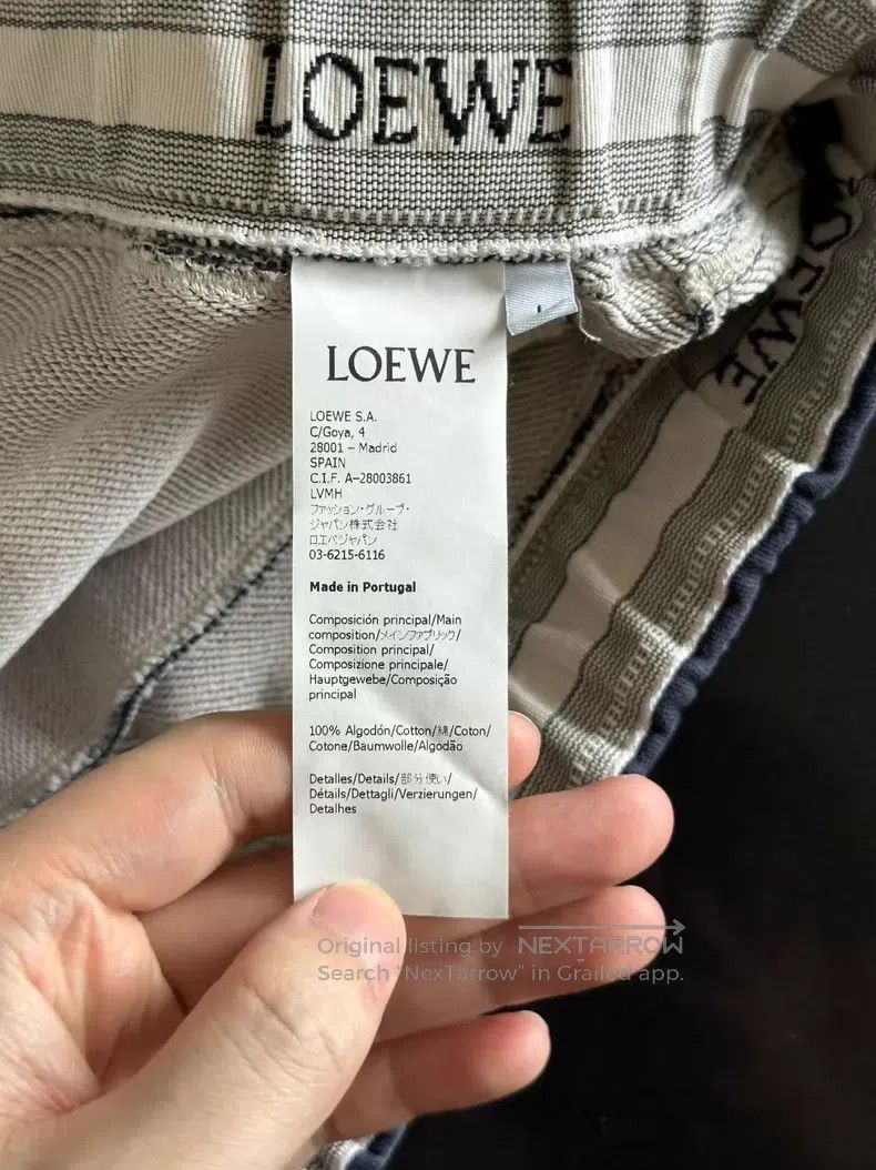 Loewe Loewe size L Blue and White Color Block Drawstring Sweatpan Size 28" / US 6 / IT 42 - 4 Thumbnail