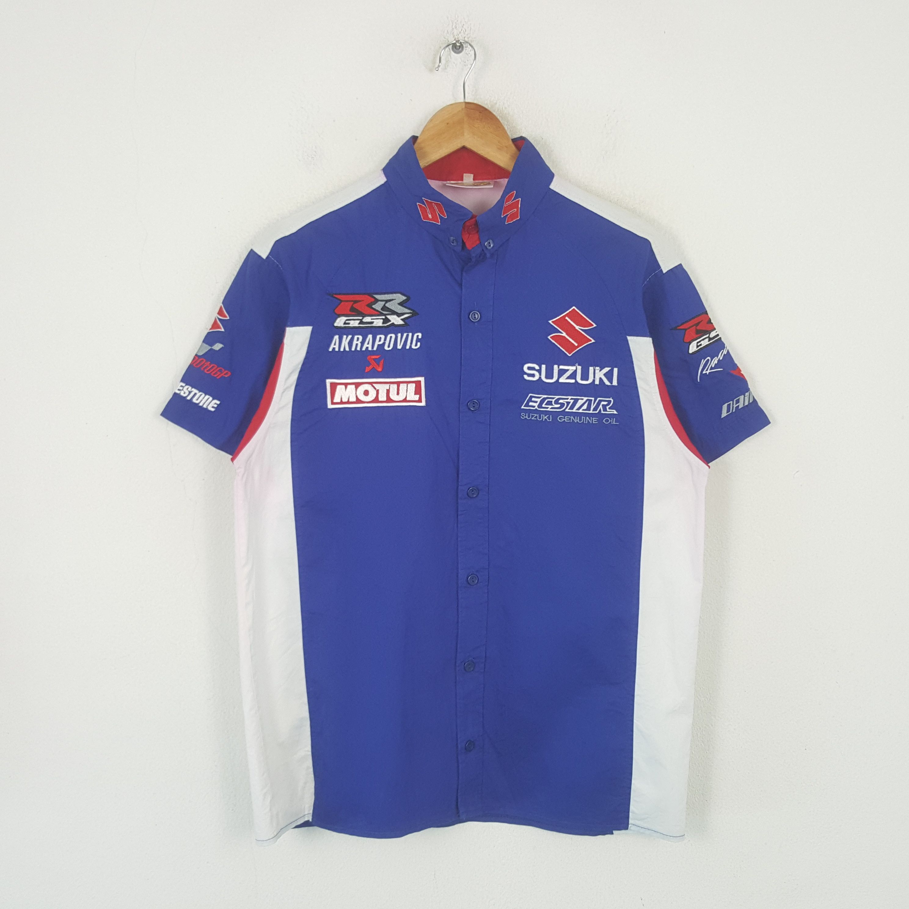Japanese Brand Vintage Suzuki Hayabusa Racing Work Shirt Button Up C294N67 Size US M / EU 48-50 / 2 - 3 Thumbnail
