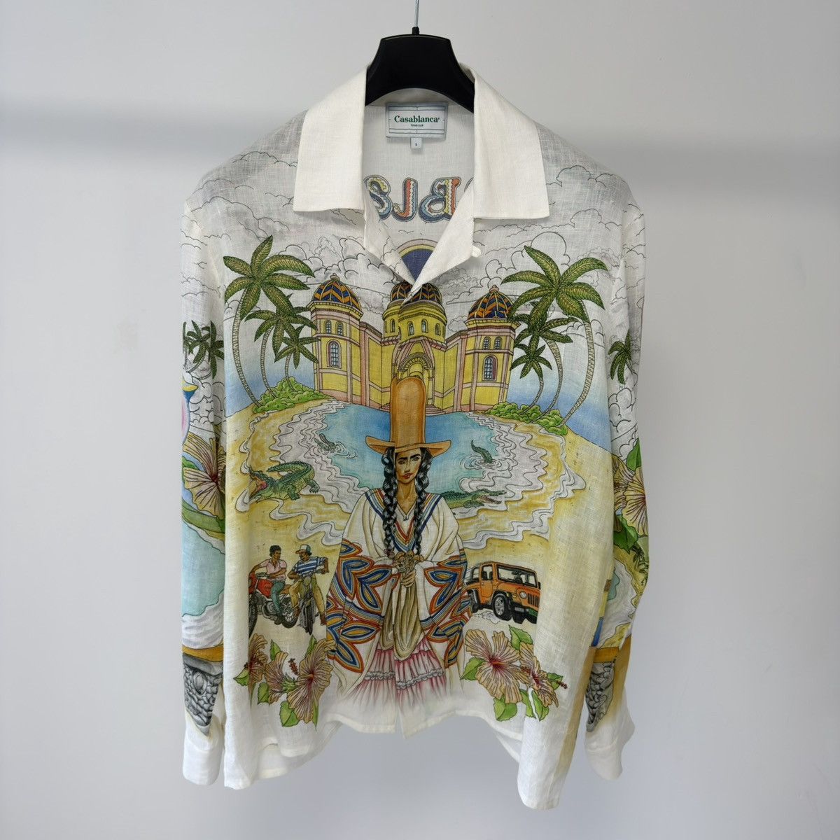 Casablanca ‘Spirit Lake’ Patterned White Linen Shirt Size US S / EU 44-46 / 1 - 1 Thumbnail