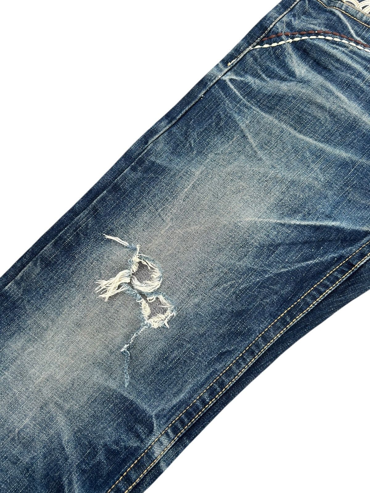 If Six Was Nine Red Pepper Japan Punk Distressed Denim Jeans Size US 31 - 8 Thumbnail