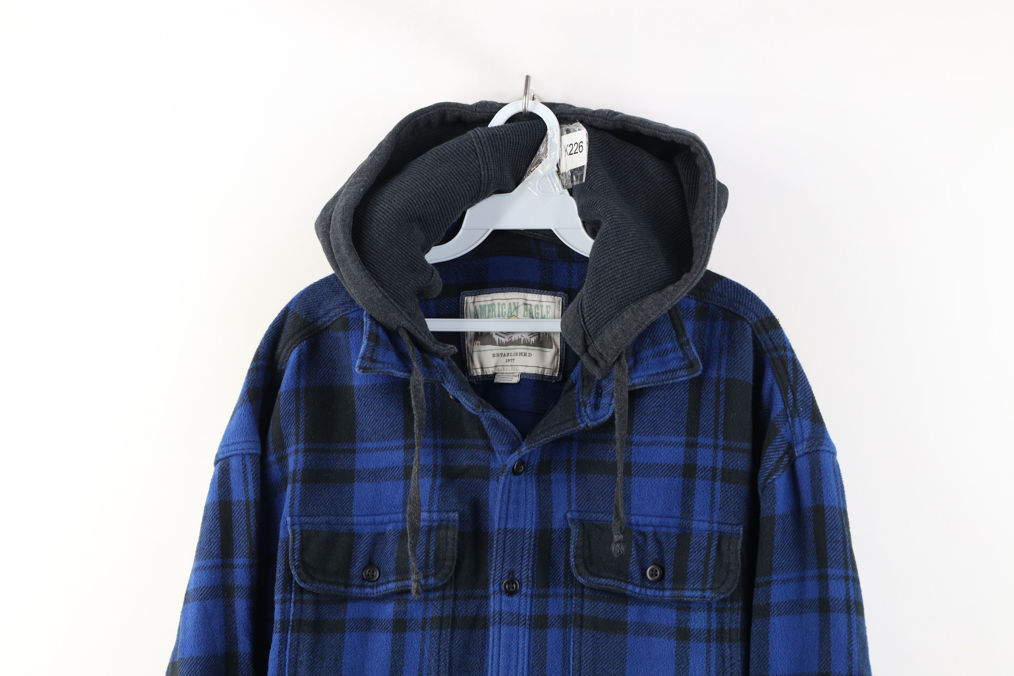 American Eagle Outfitters Vintage Y2K American Eagle Outfitters Hood Shirt Jacket Size US XL / EU 56 / 4 - 2 Thumbnail