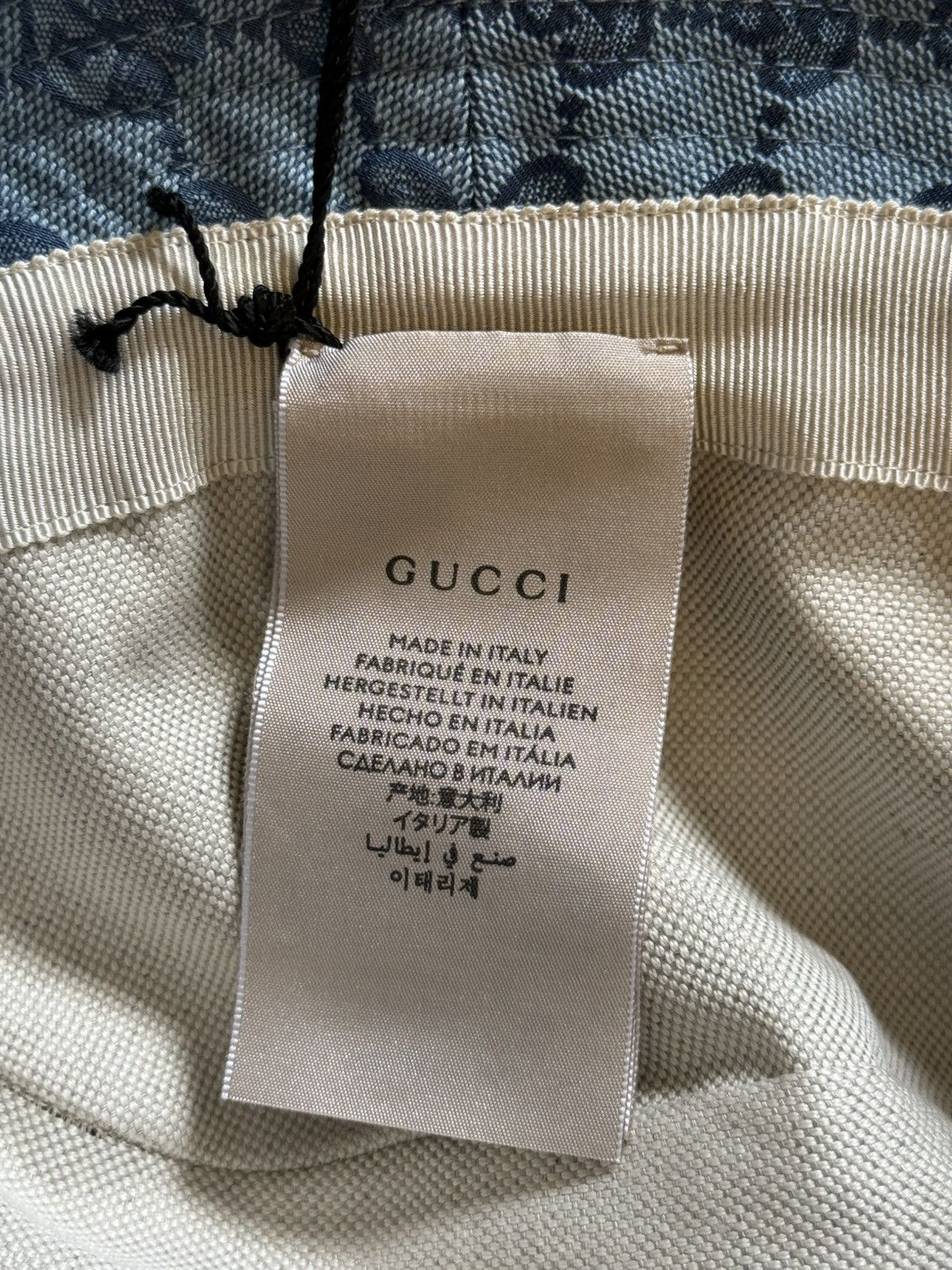 Gucci × Palace Palace x Gucci GG-P Monogram Bucket Hat Blue Size ONE SIZE - 8 Thumbnail