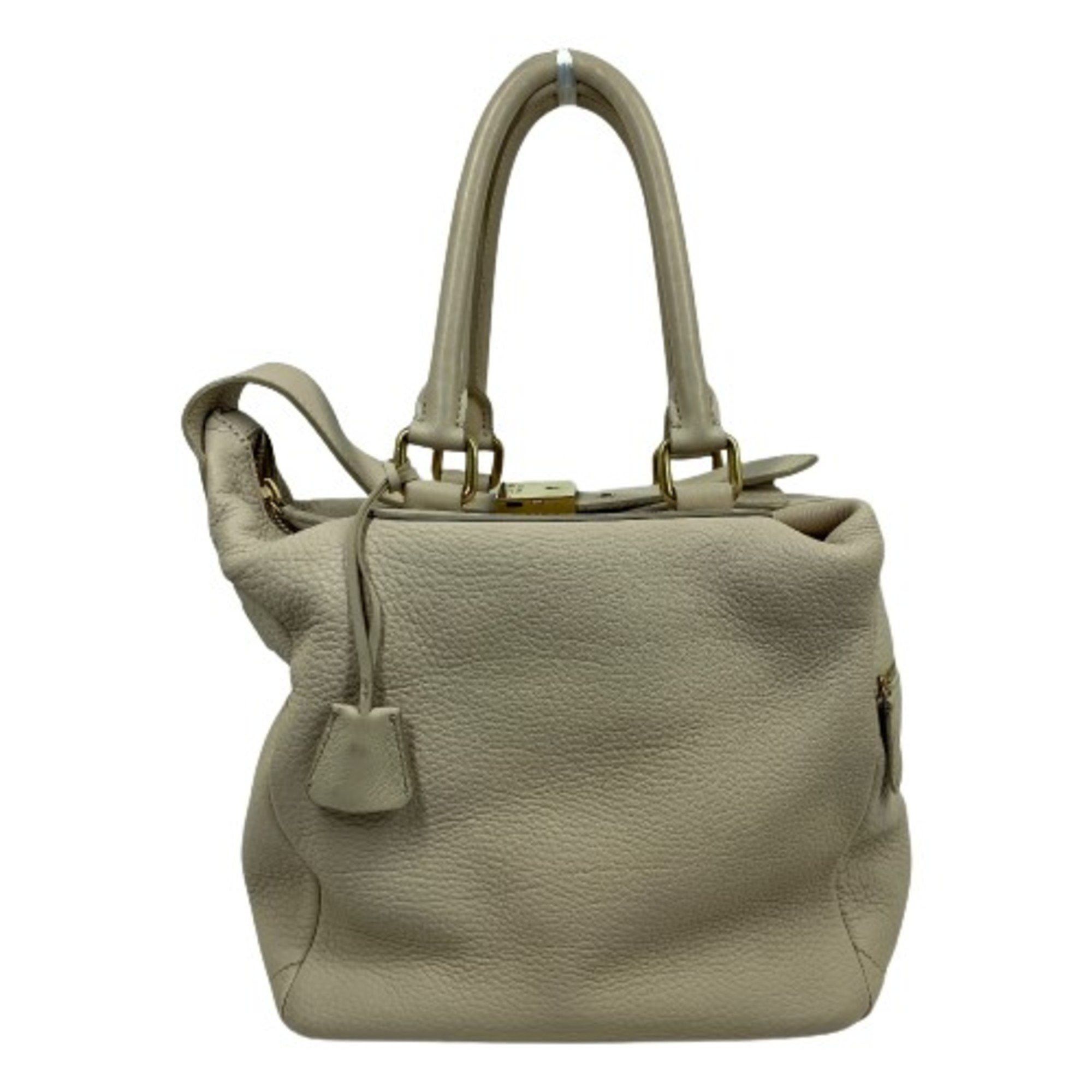 Celine CELINE Old logo Bag Hand Bag Beige Size ONE SIZE - 1 Thumbnail