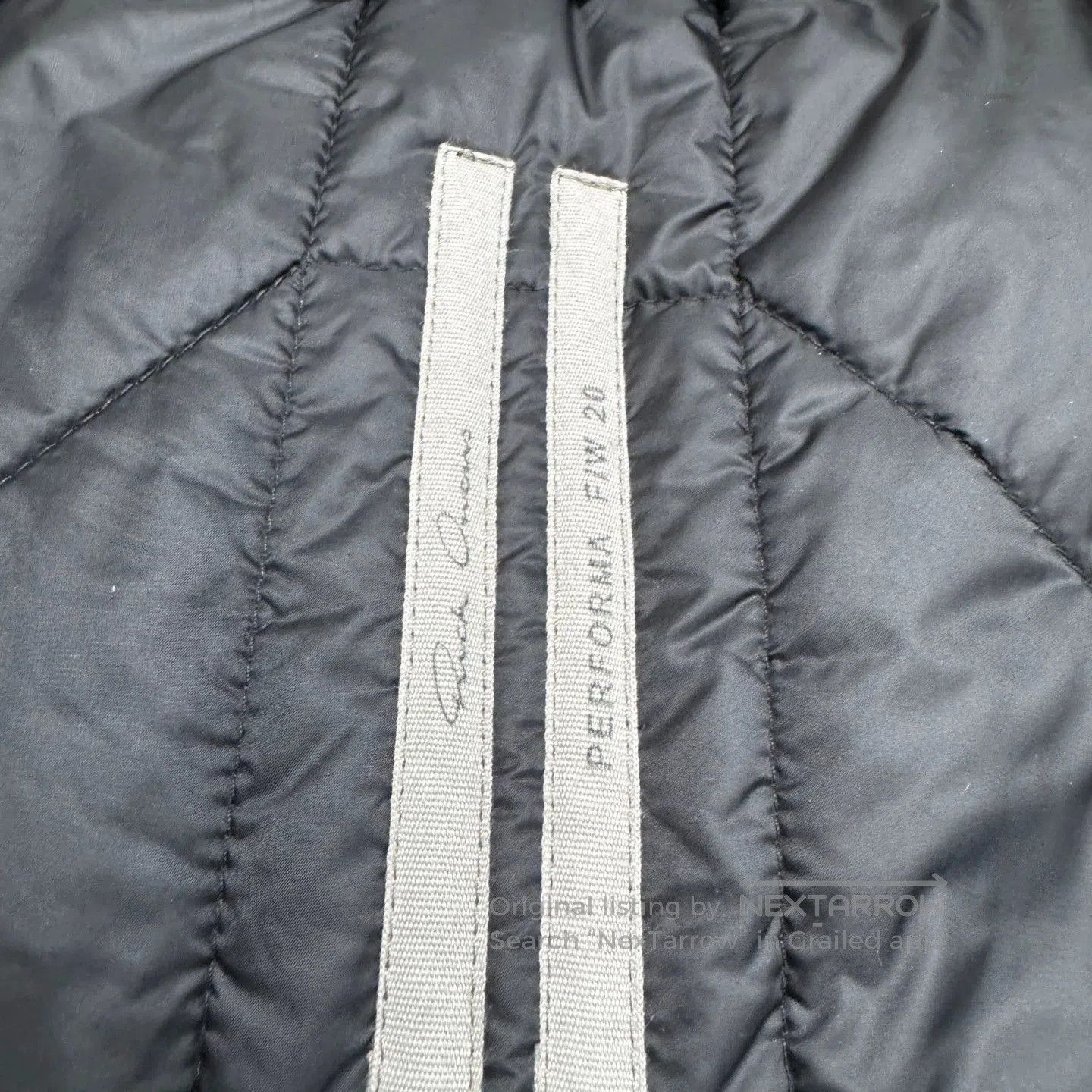 Rick Owens Black Quilted Long Coat with Faux Fur Lining. Size US XXS / EU 40 - 2 Thumbnail