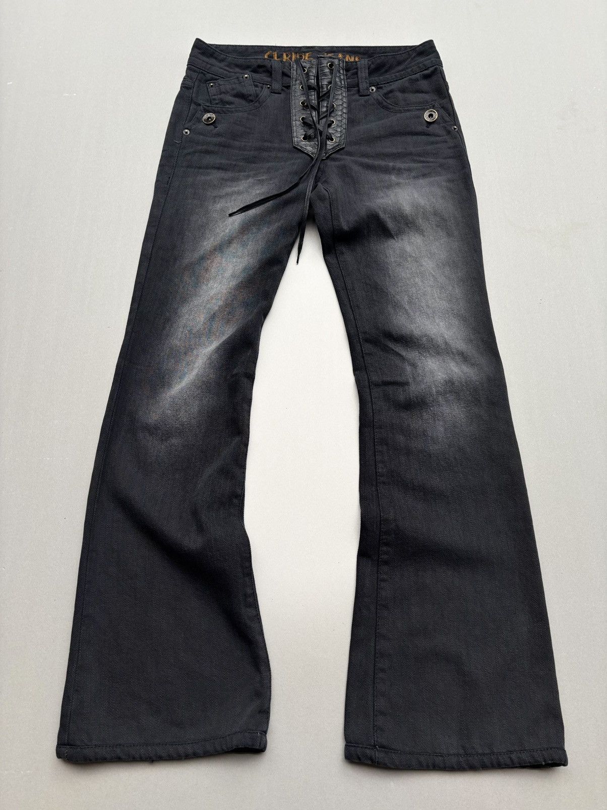 Japanese Brand CL RIDE lace up flare jeans Size US 28 / EU 44 - 1 Thumbnail