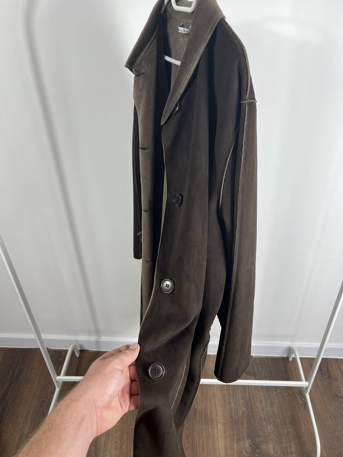 Other Vintage Marina Rinaldo Suede Trench Jacket Size XXL / US 16-18 / IT 52-54 - 11 Thumbnail