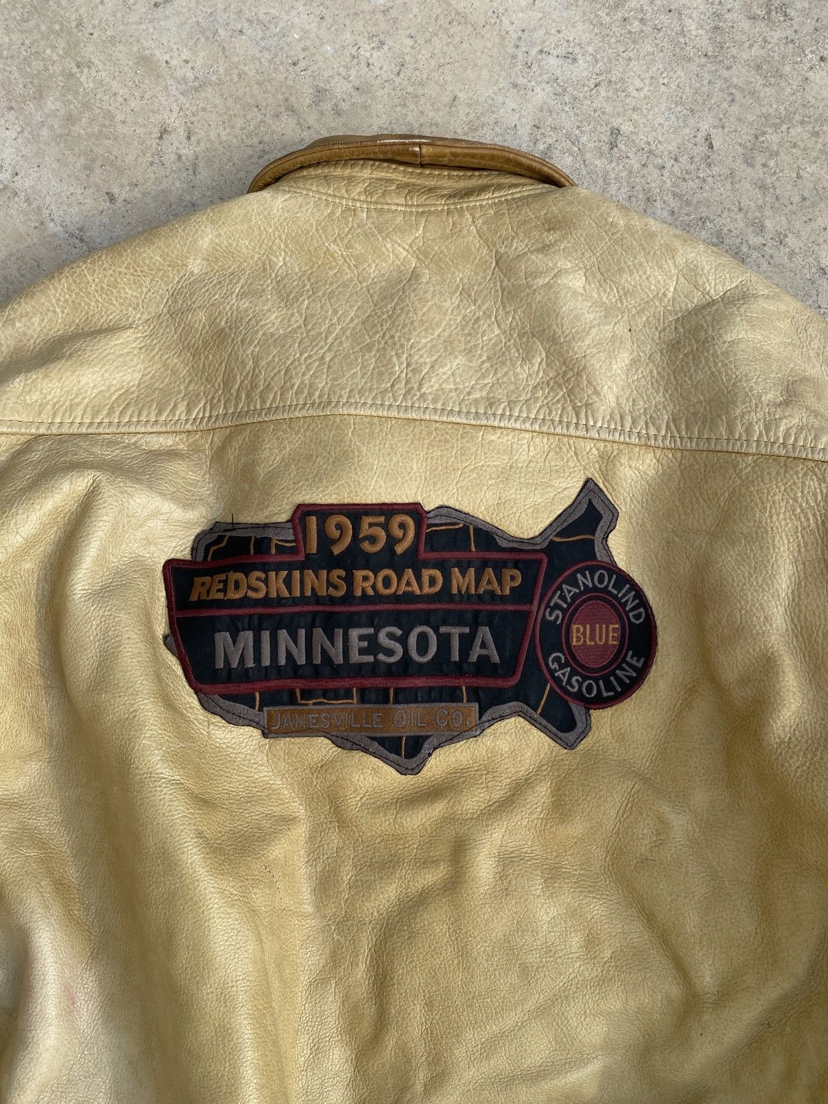 Avirex Vintage Redskins Leather Jacket Size US XXL / EU 58 / 5 - 4 Thumbnail