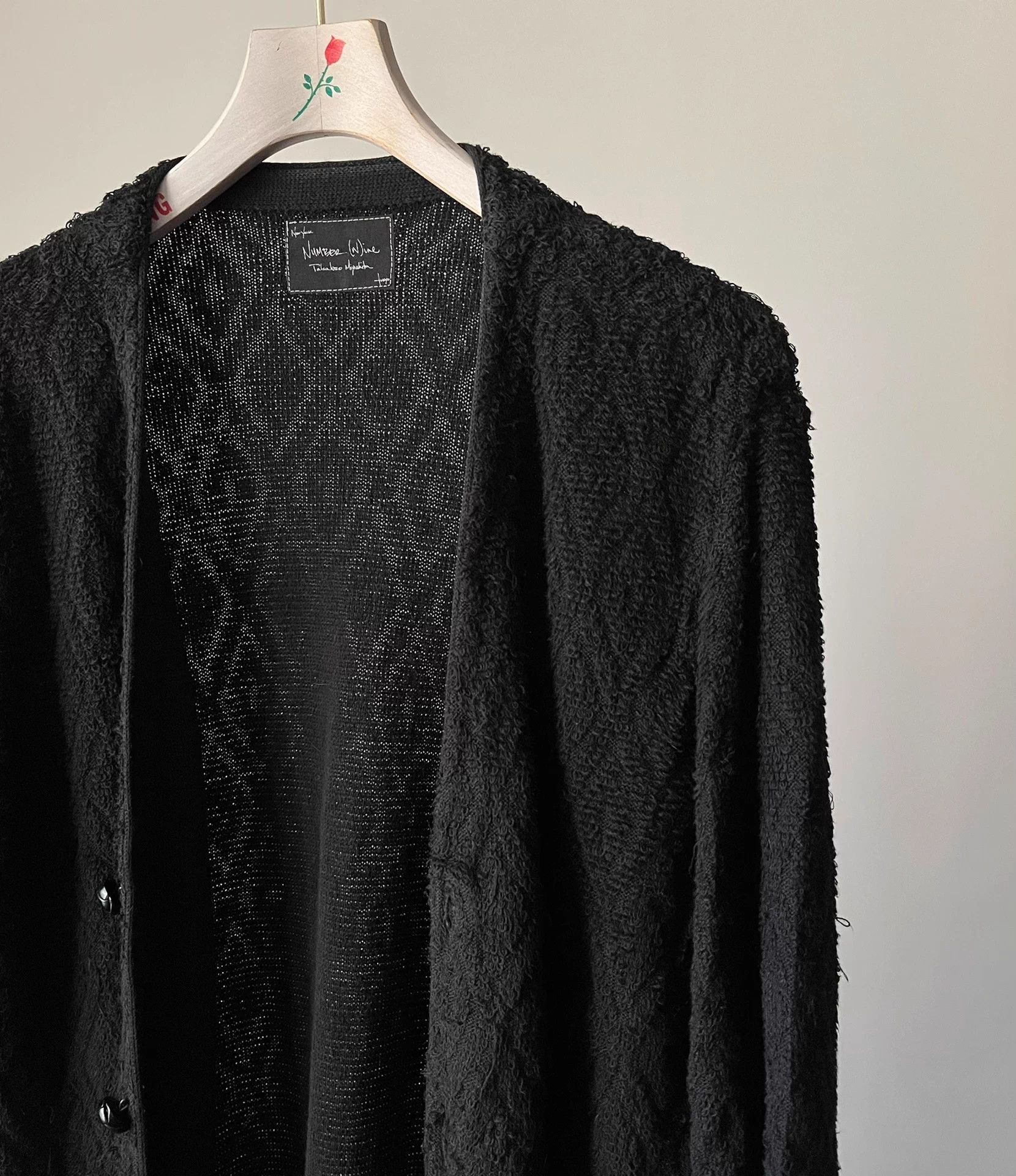 Number (N)ine Number (N)ine 04AW long knit cardigan black Size US M / EU 48-50 / 2 - 3 Thumbnail
