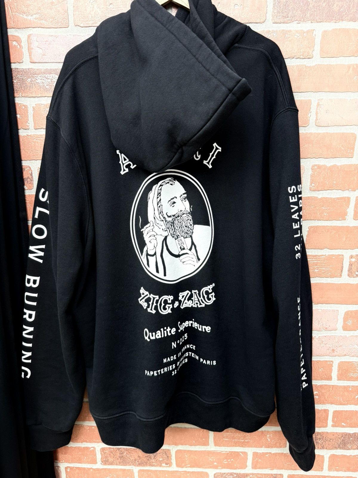 Amiri AUTHENTIC AMIRI x Zig Zag Cotton Black Hoodie Men XXX Large Size US XXL / EU 58 / 5 - 4 Thumbnail