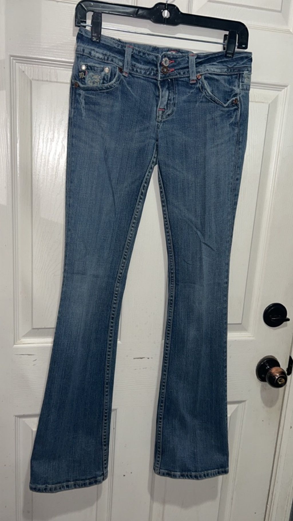 Miss Me Women's Miss Me Boot Cut Jeans 26 Blue Pink Size 26" / US 2 / IT 38 - 1 Thumbnail