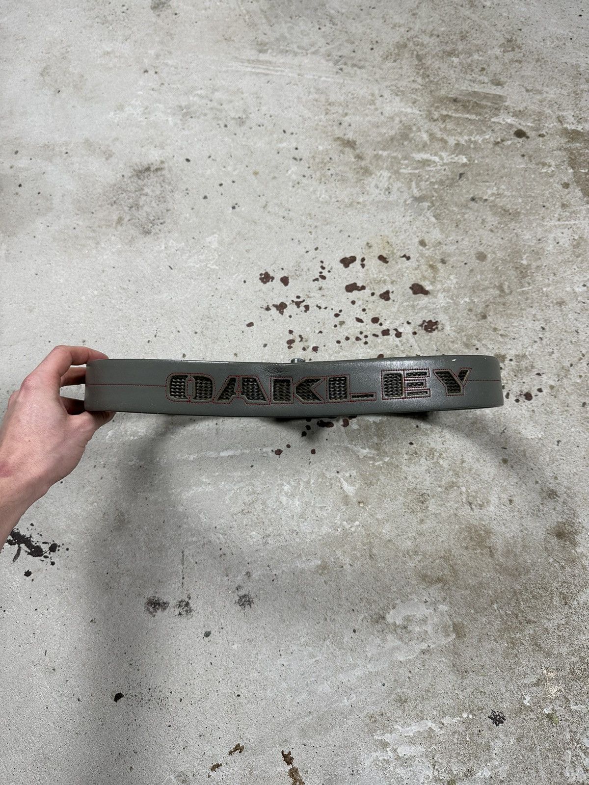 Oakley ‼️ Vintage 90s Oakley Grey Belt Spell Out Buckle Size ONE SIZE - 14 Thumbnail