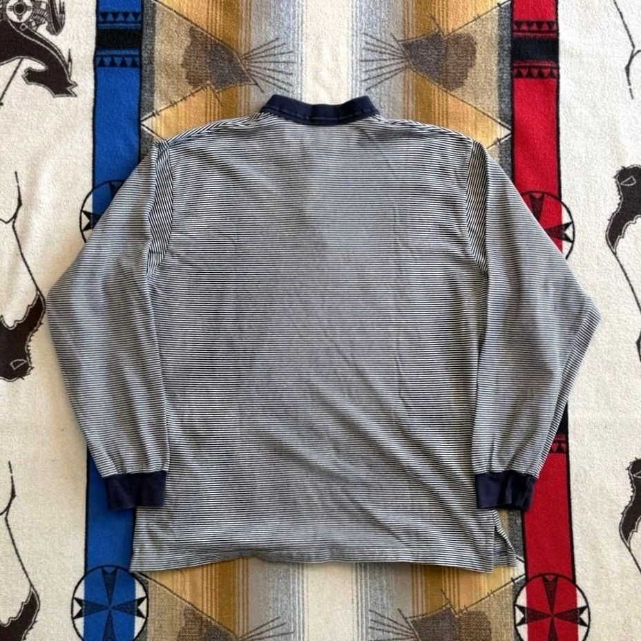 Polo Ralph Lauren Vintage Polo Ralph Lauren Mens Size XL Striped Black Gray Size US XL / EU 56 / 4 - 4 Thumbnail