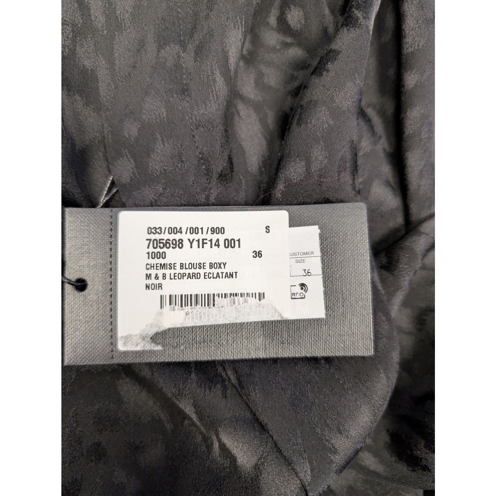 Saint Laurent Paris o1rshd1 Chemise Blouse Boxy Leopard Eclatant Shirt in Black Size US XS / EU 42 / 0 - 21 Thumbnail