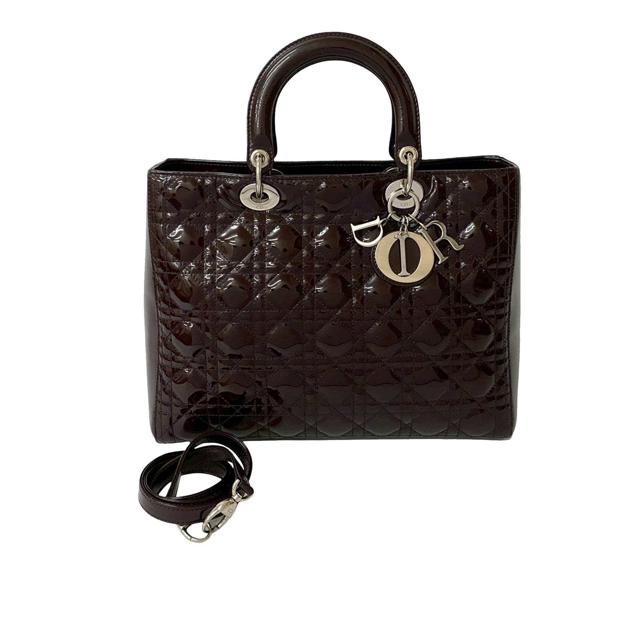 Dior Dior Large Patent Cannage Lady Dior Size ONE SIZE - 1 Thumbnail