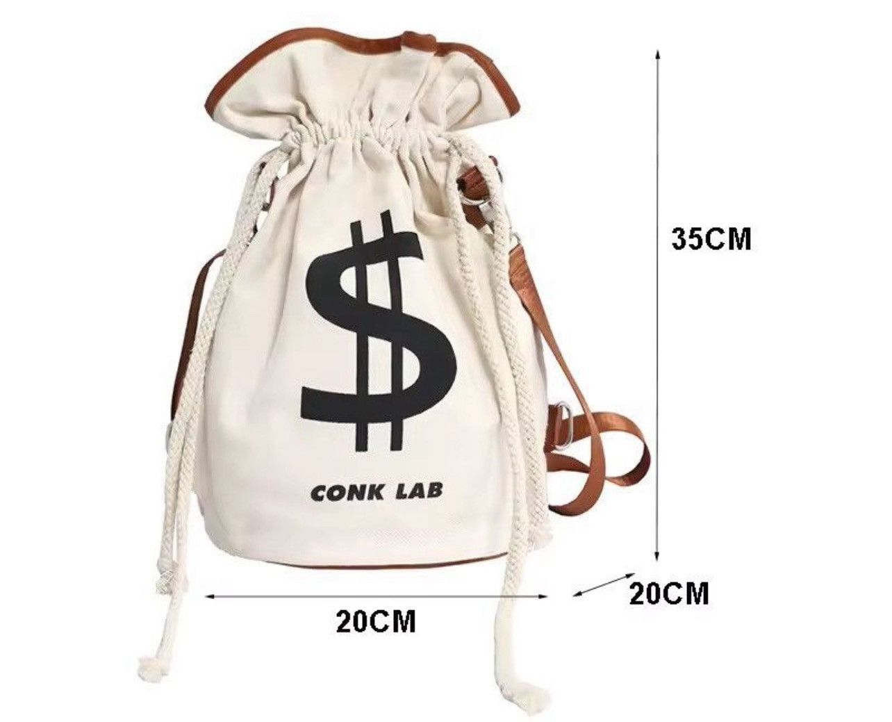 Other Moneys symbol printed shoulder bag backpack Size ONE SIZE - 3 Thumbnail