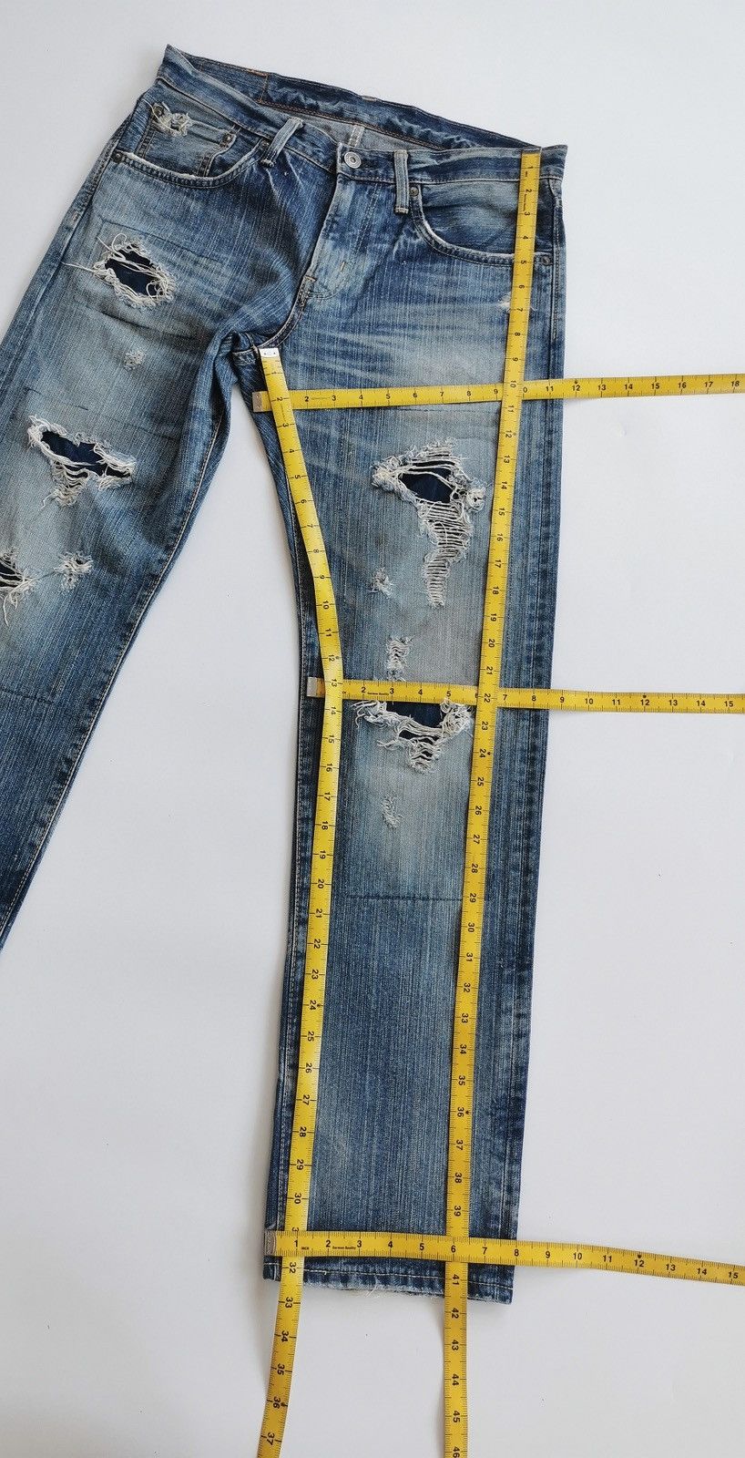 Edwin Vintage Edwin Extra Extreme Repaired Patchwork Denim Jeans Size US 32 / EU 48 - 14 Thumbnail