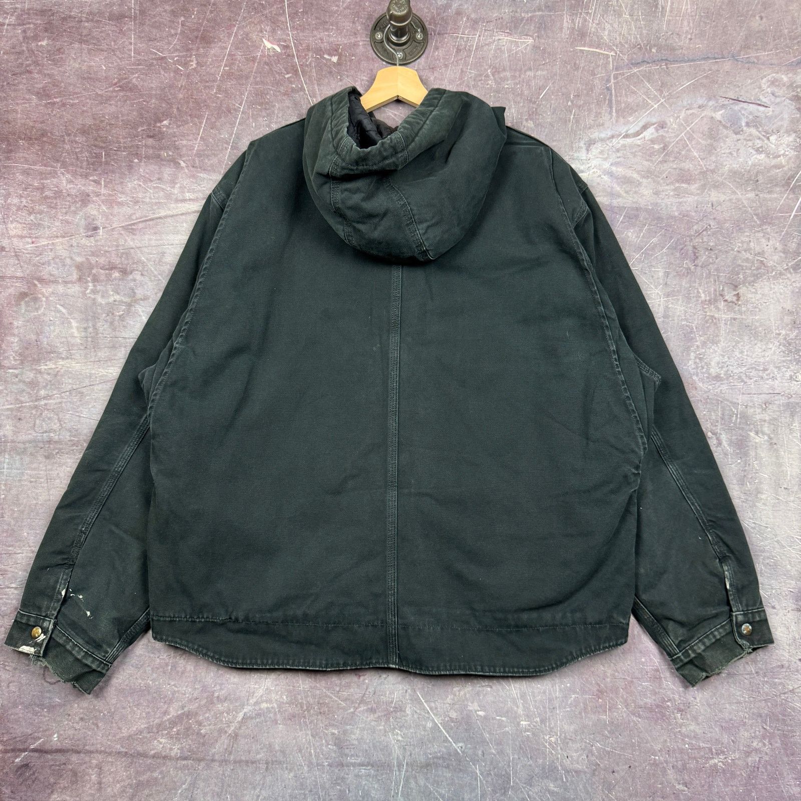 Carhartt × Vintage Early 00s Black Carhartt Hooded Detroit Work Jacket XL 2334 Size US XL / EU 56 / 4 - 2 Thumbnail