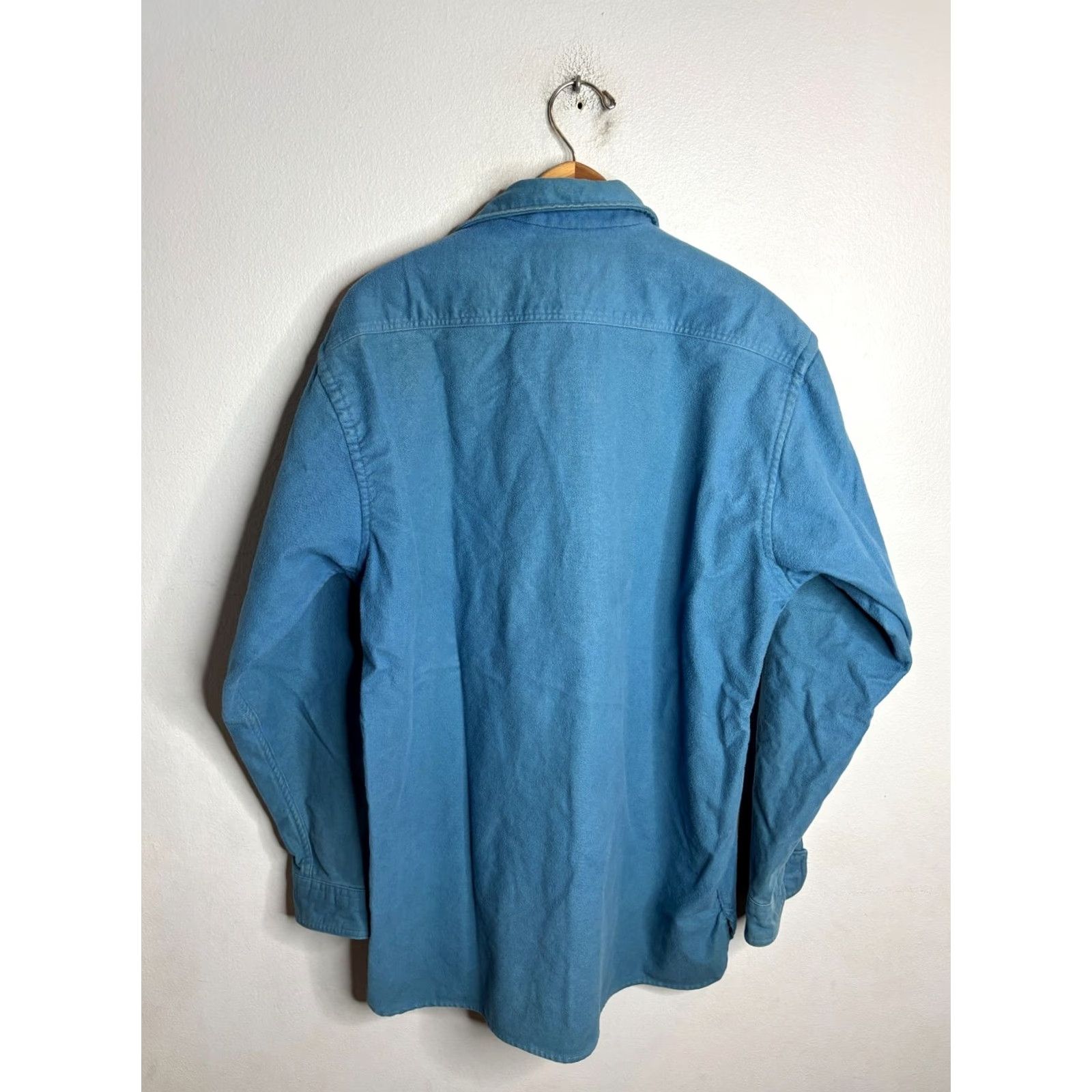 Eddie Bauer VINTAGE Eddie Bauer Shirt Mens L Blue Chamois Cloth Flannel Long Sleeve Button-Up 90s Casual Workwear Pockets Size US L / EU 52-54 / 3 - 7 Thumbnail