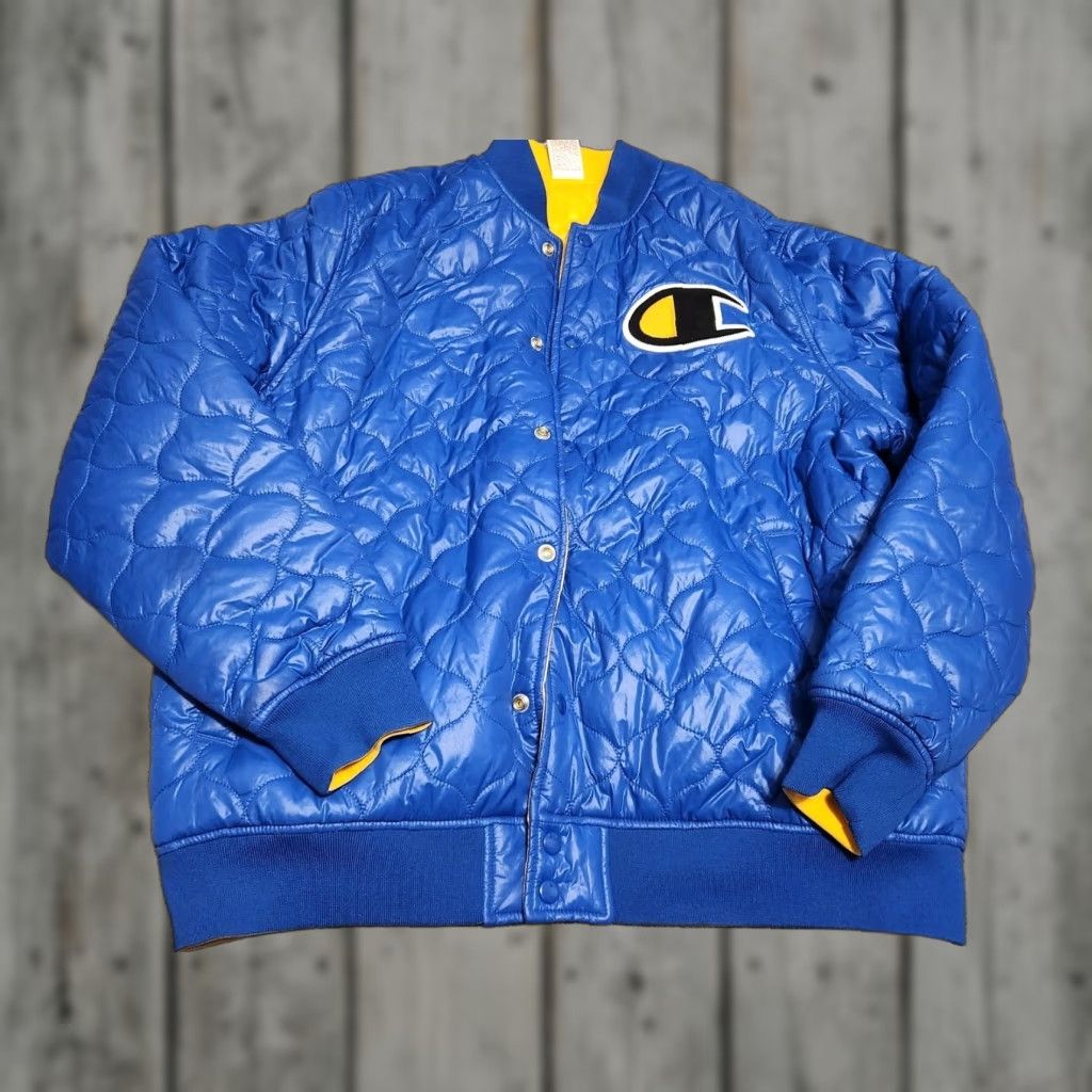 Champion Champion Men Jacket Reversible Puffer Nylon Zip Snap Quilted Multicolor XL Fall Winter Size US XL / EU 56 / 4 - 1 Thumbnail
