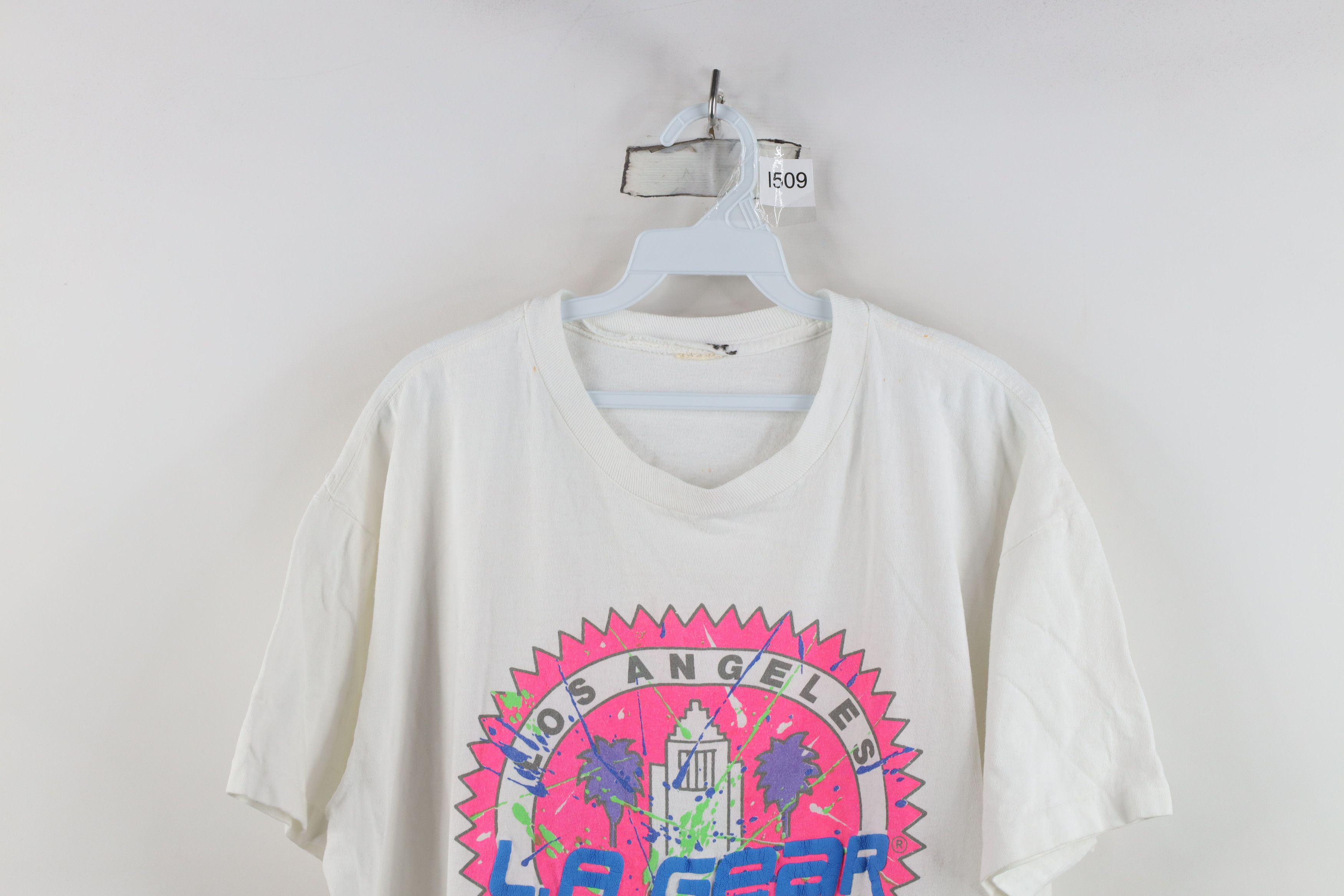 Vintage Vintage 90s LA Gear Puff Paint Short Sleeve T-Shirt USA Size US XL / EU 56 / 4 - 2 Thumbnail