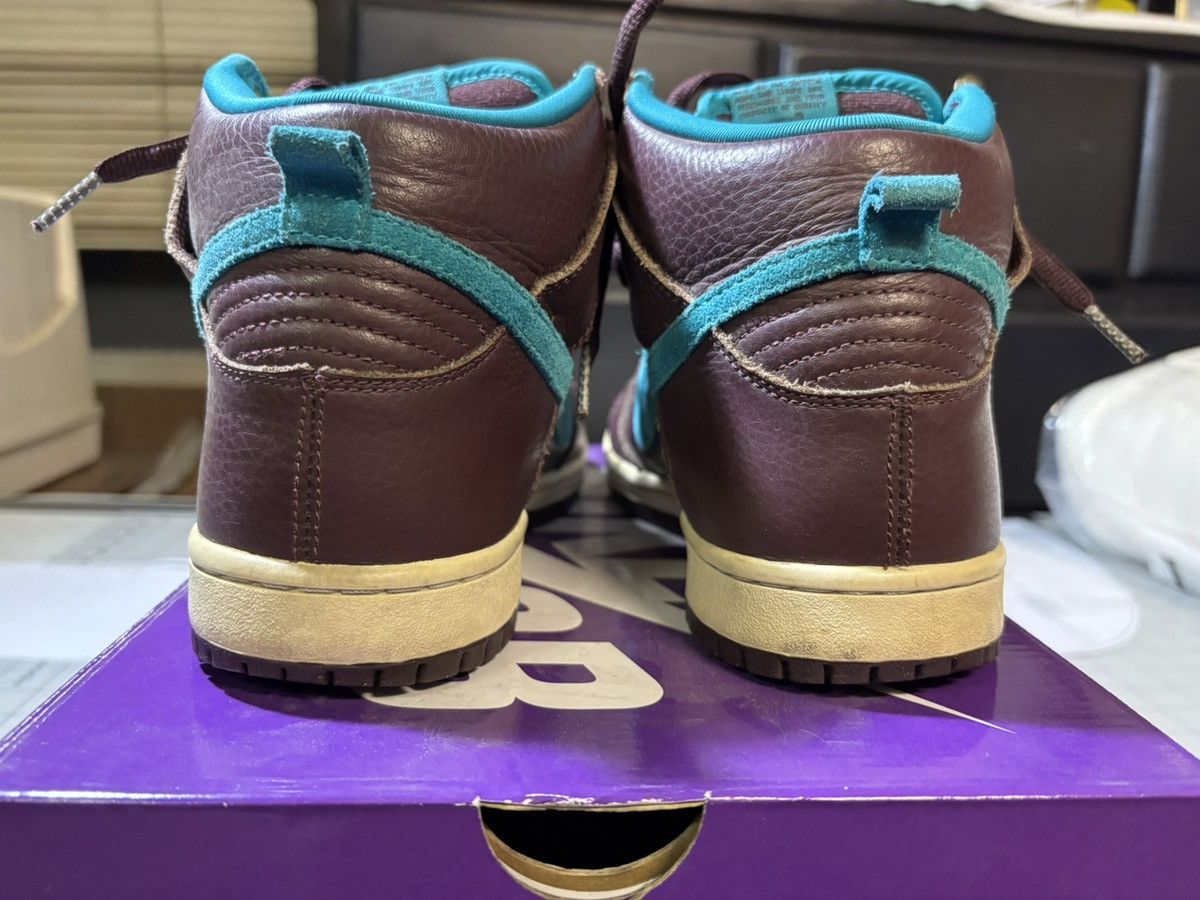 Nike Nike SB Dunk high deep burgundy aquamarine Size US 8 / EU 41 - 6 Thumbnail