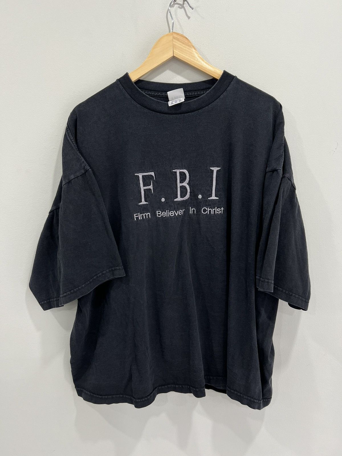 Vintage FBI Firm Believer In Christ Jesus Tee Shirt God 3xl