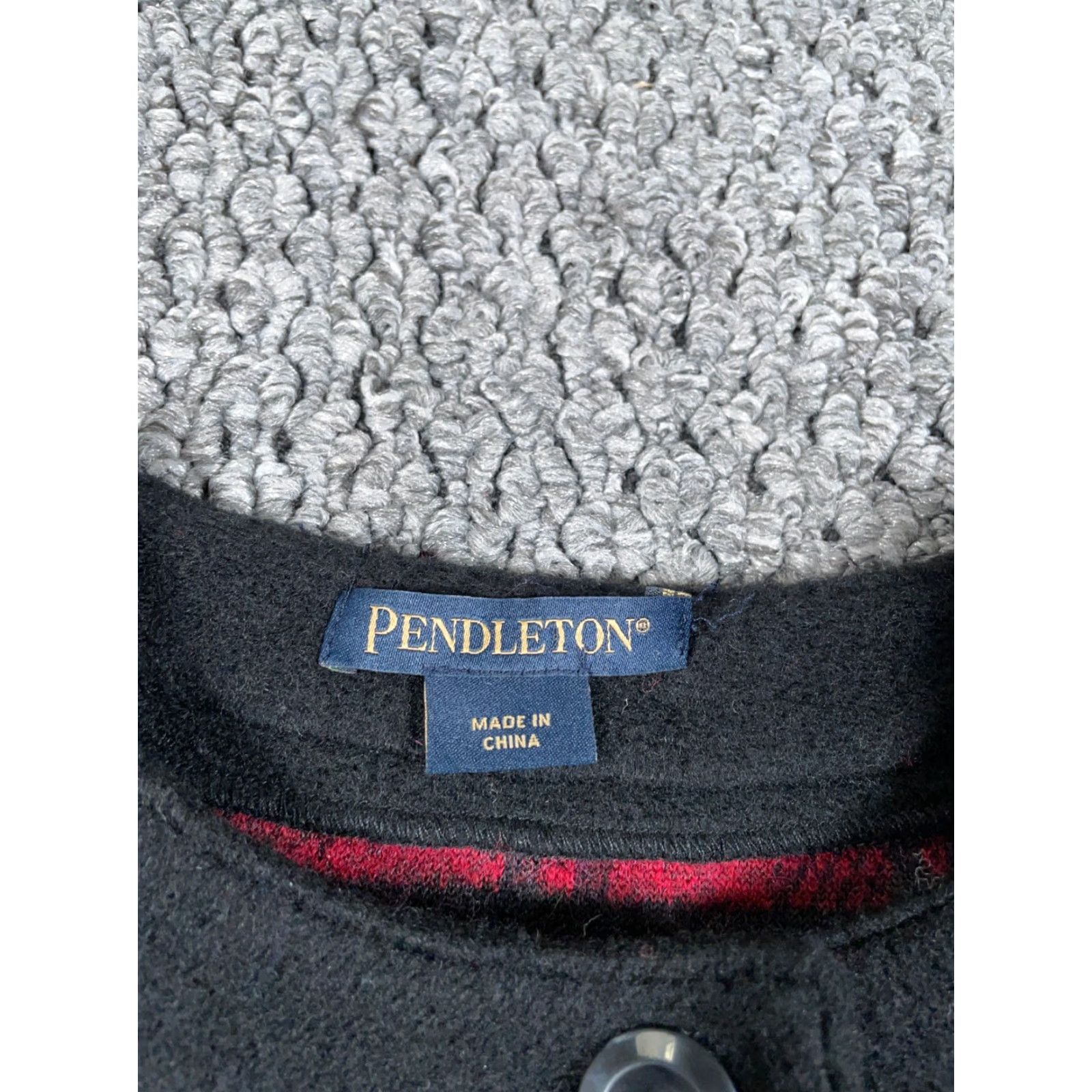Pendleton Pendleton Cardigan Women's Small Black Red Tartan Plaid Preppy Elegant Wool Knit Thick Lightweight Casual Classic Style Crew Neck Flat Size S / US 4 / IT 40 - 3 Thumbnail