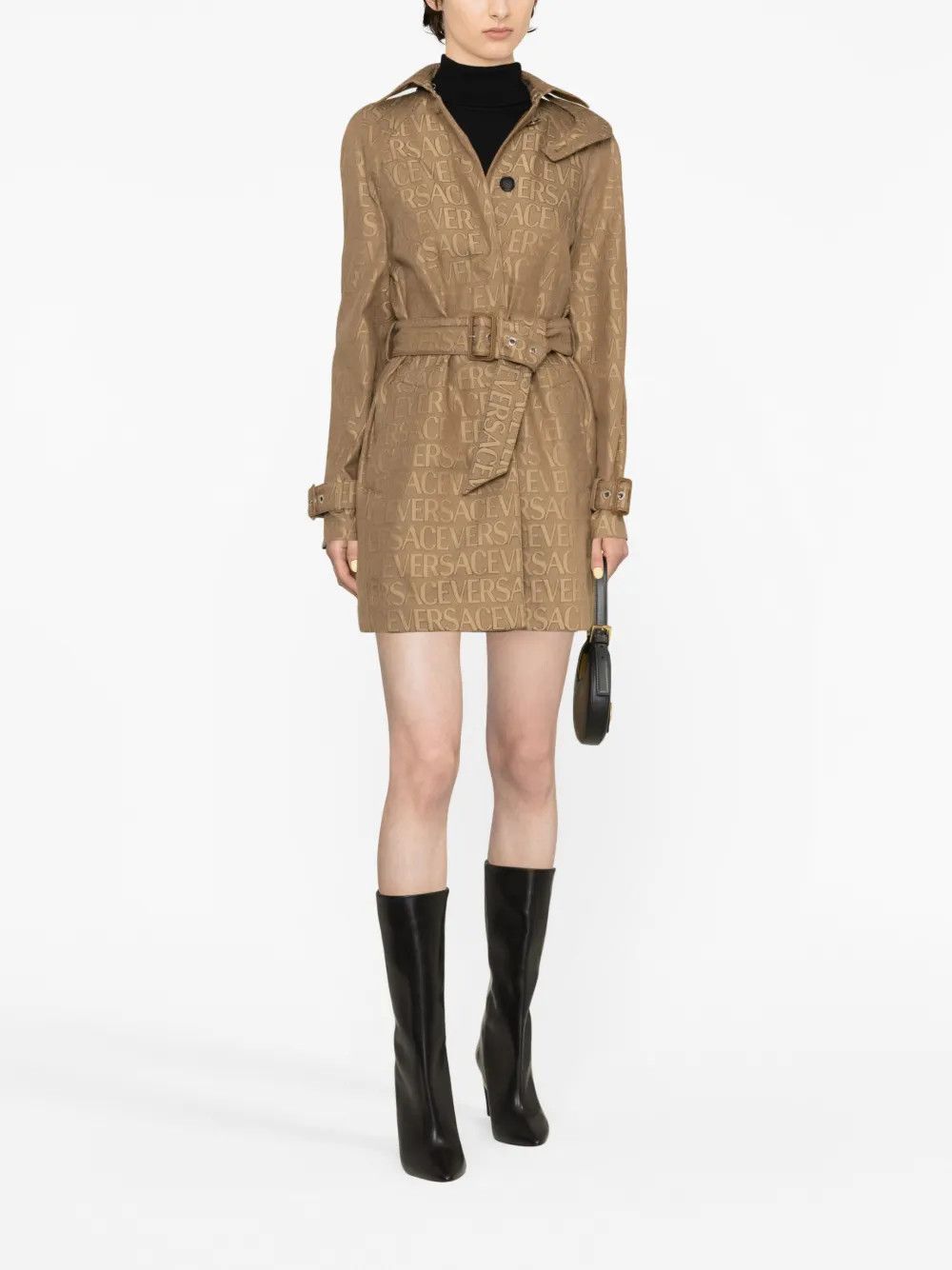 Versace o1y0226 Trench Coat in Camel Size S / US 4 / IT 40 - 2 Thumbnail