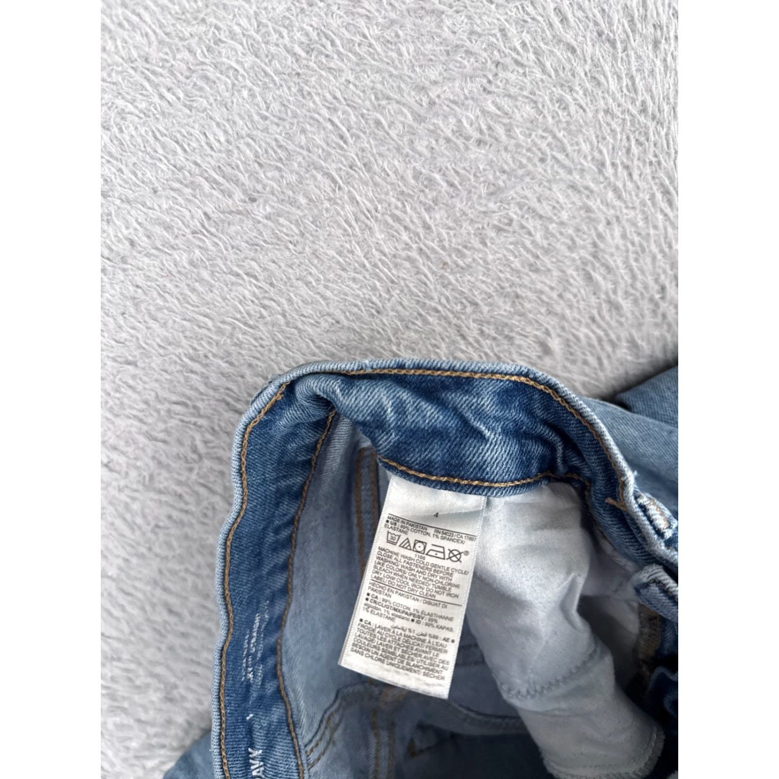 Old Navy VINTAGE: Old Navy Jeans Women 4 Blue Denim Distressed Straight Leg High Rise Cotton 25x28 Size 27" / US 4 / IT 40 - 7 Thumbnail