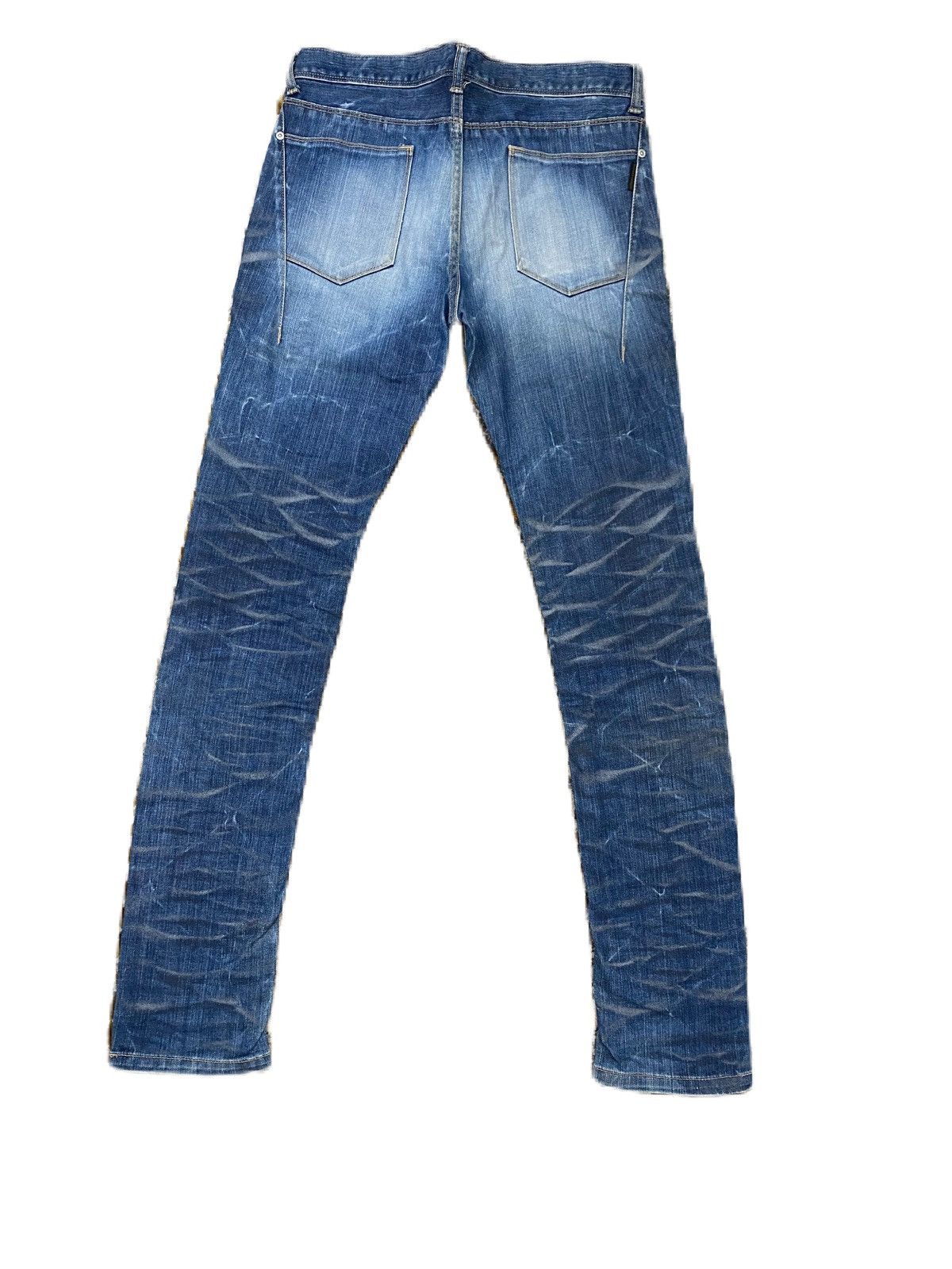 Neil Barrett NEIL BARRET RIPPED JEANS SLIM TYPE, STRIPE DISTRESS RARE Size US 32 / EU 48 - 5 Thumbnail