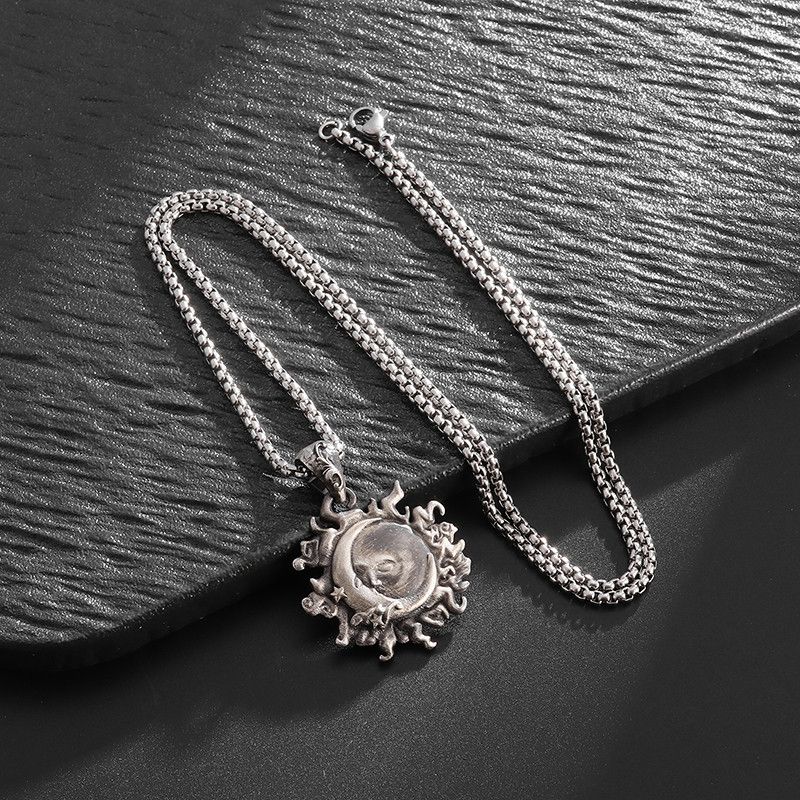 Jewelry Sun Moon Star Kiss Pendant Necklace Size ONE SIZE - 5 Thumbnail