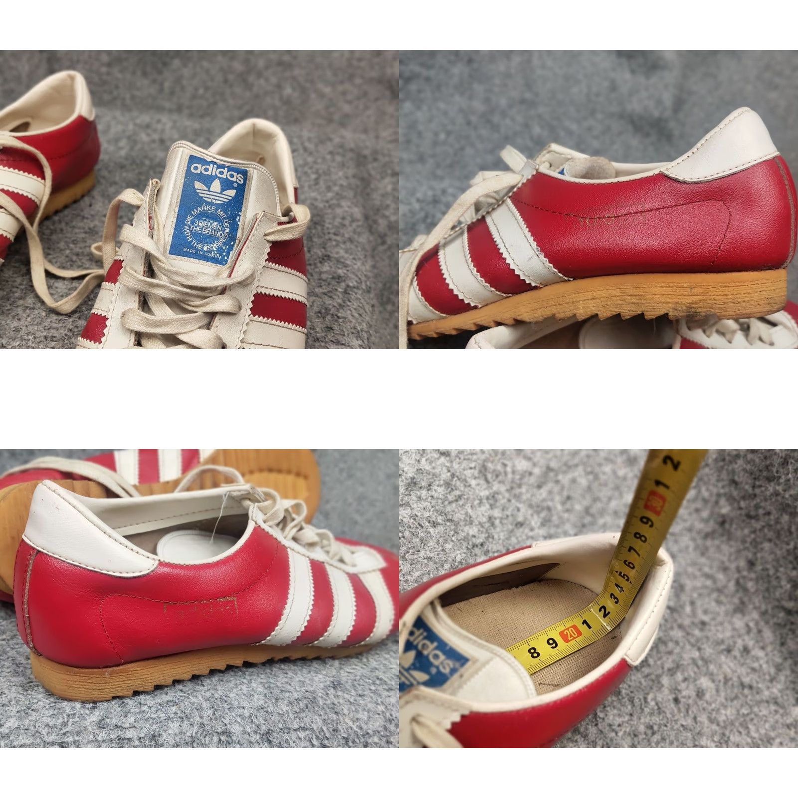 Adidas Adidas Hobby Vintage Sneakers 70's Austria Red Leather Trainers Shoes Size US 5 / EU 37 - 11 Thumbnail