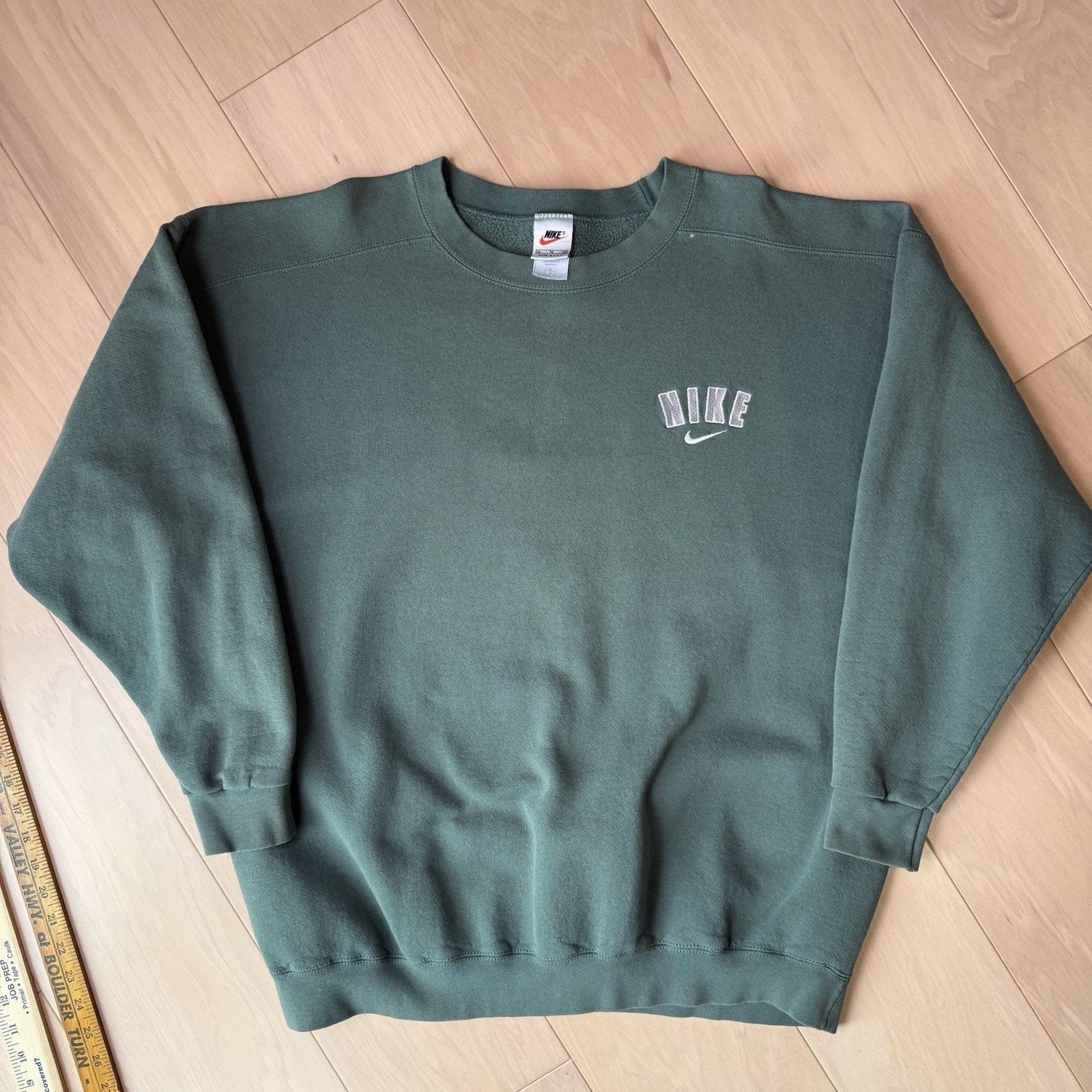Nike Vintage Nike Sweatshirt XL Green 90s Made in USA Fleece Size US XL / EU 56 / 4 - 3 Thumbnail