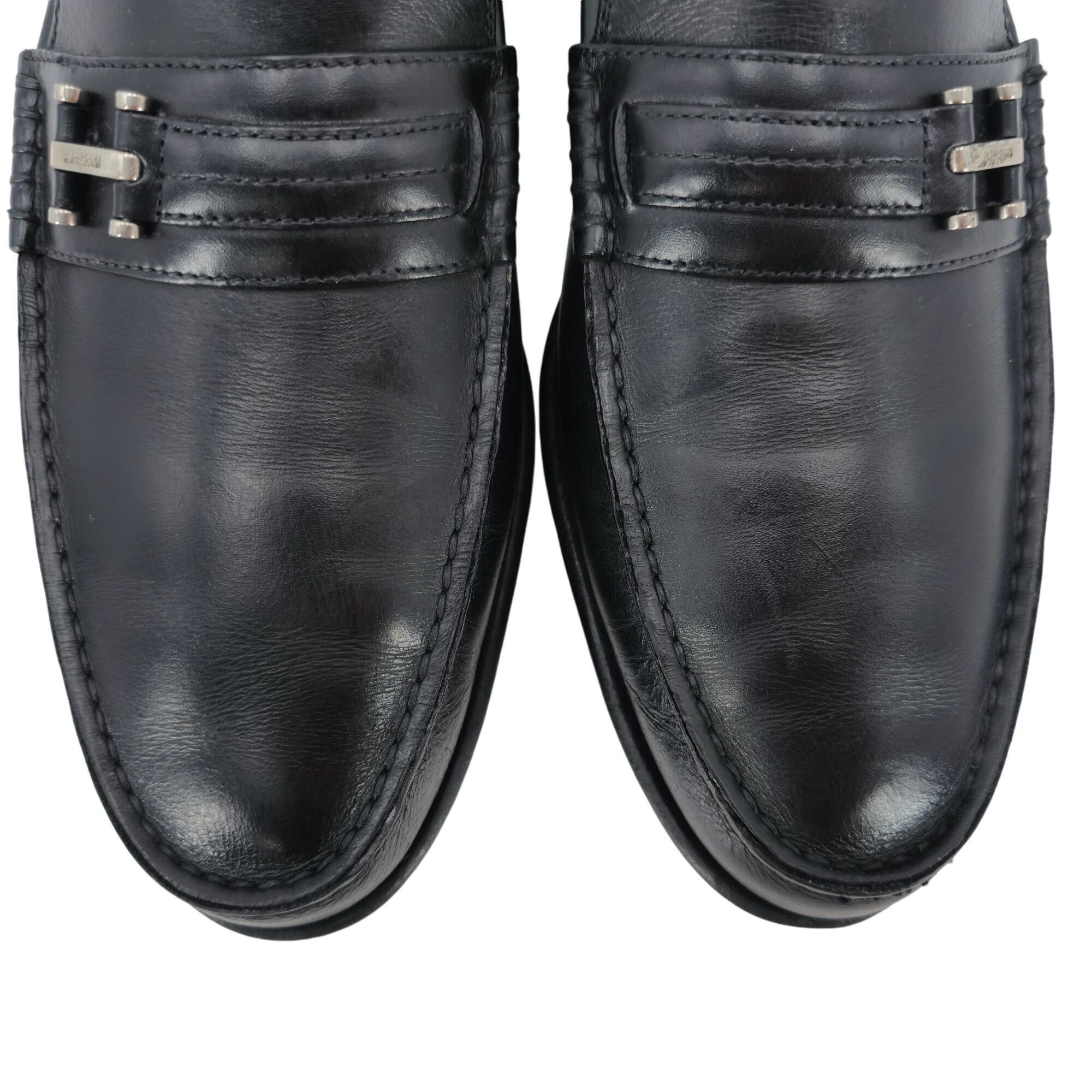 Testoni A. Testoni Mens Black Leather Bit Loafers Size 8.5 Italian Size US 8.5 / EU 41-42 - 10 Thumbnail