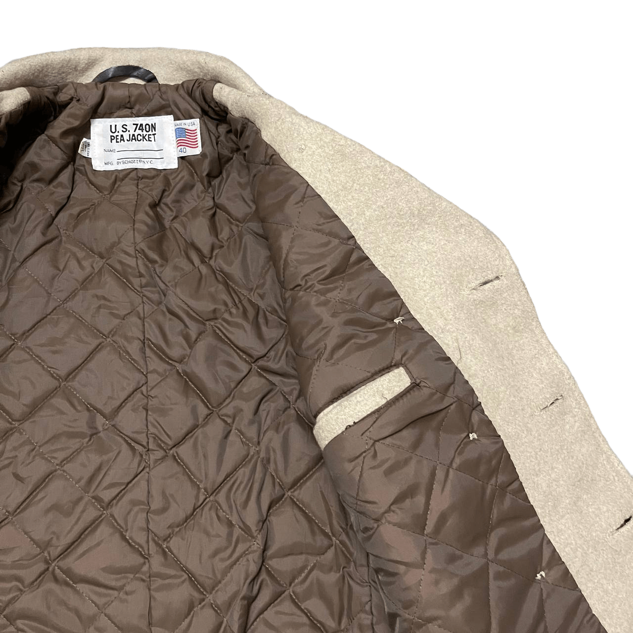 Schott Vintage U. S. 740N Pea Jacket by Schott NYC Wool Peacoat Size US M / EU 48-50 / 2 - 7 Thumbnail