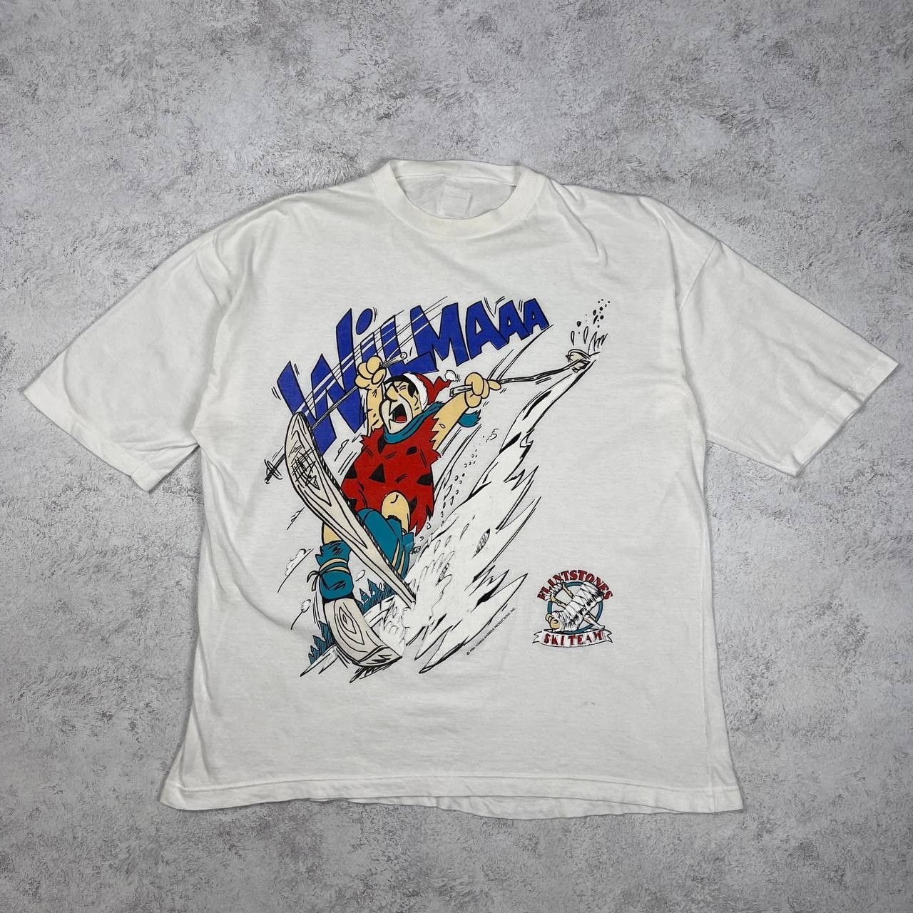 Vintage Vintage 80s USA The Flintsones ski team cartoon promotion Size US XL / EU 56 / 4 - 1 Thumbnail