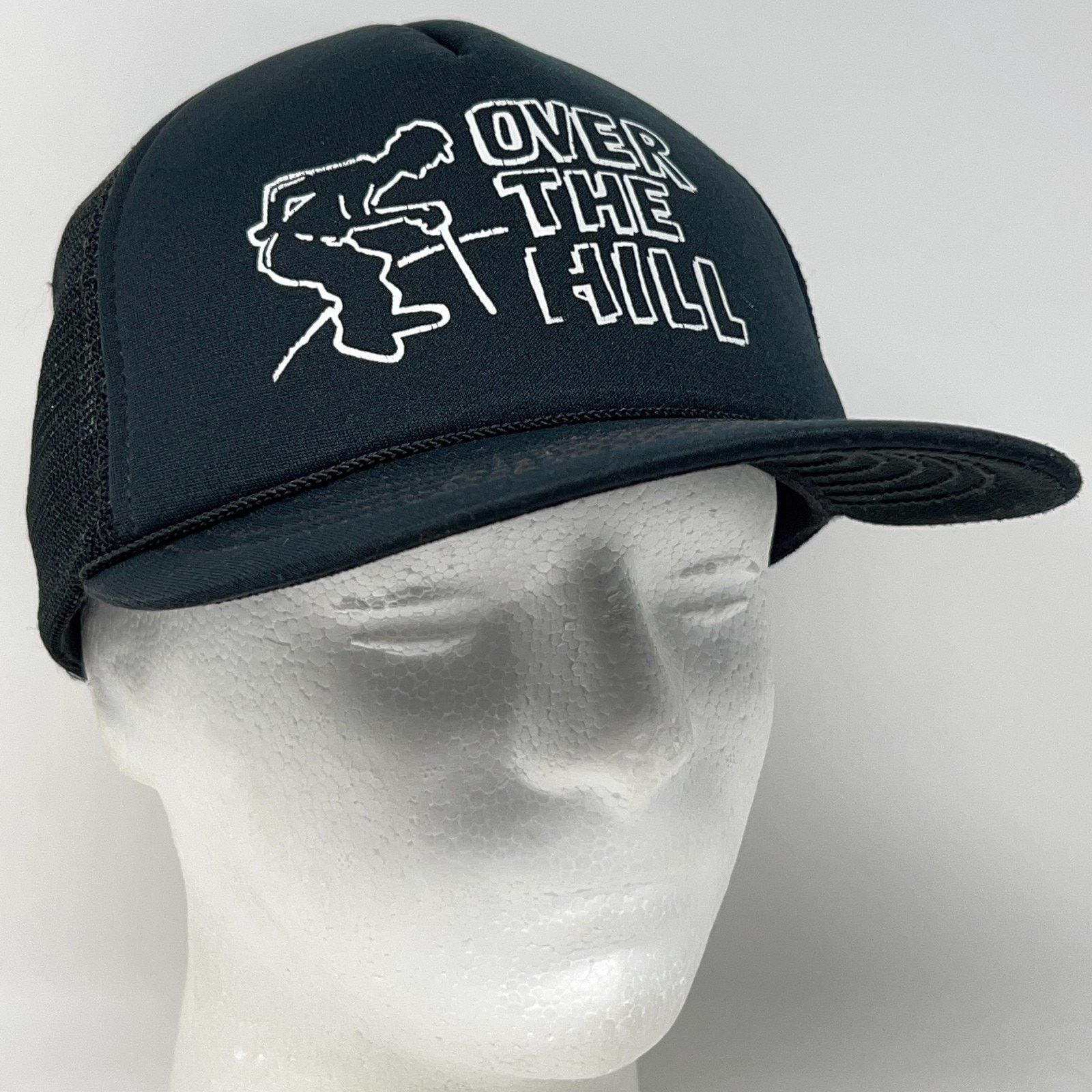 Vintage Vintage 80s Over The Hill Trucker Hat Baseball Cap Black Size ONE SIZE - 10 Thumbnail