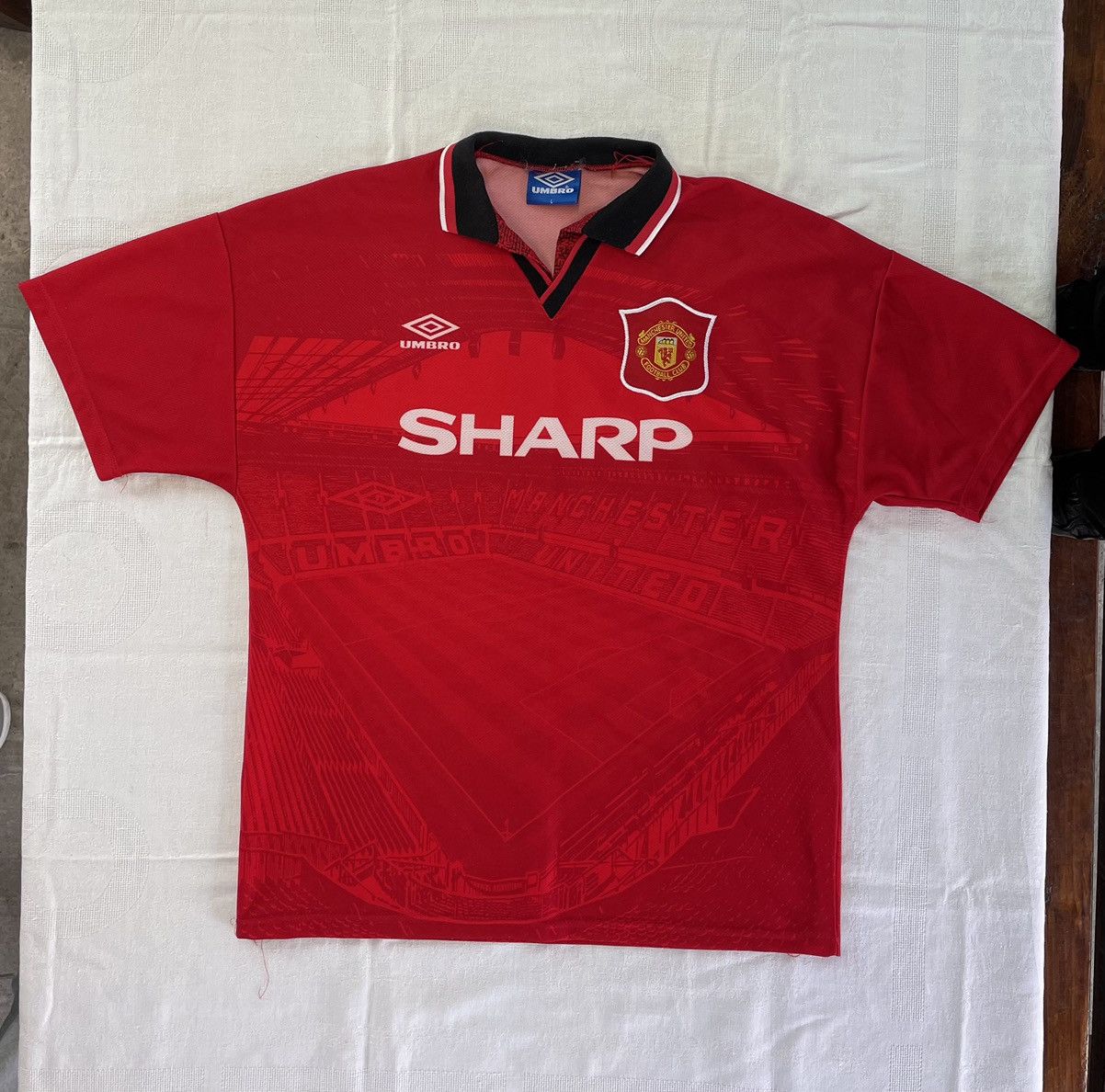 Umbro Vintage Manchester United 1994-1995-1996 Umbro Home Football Size US L / EU 52-54 / 3 - 1 Thumbnail