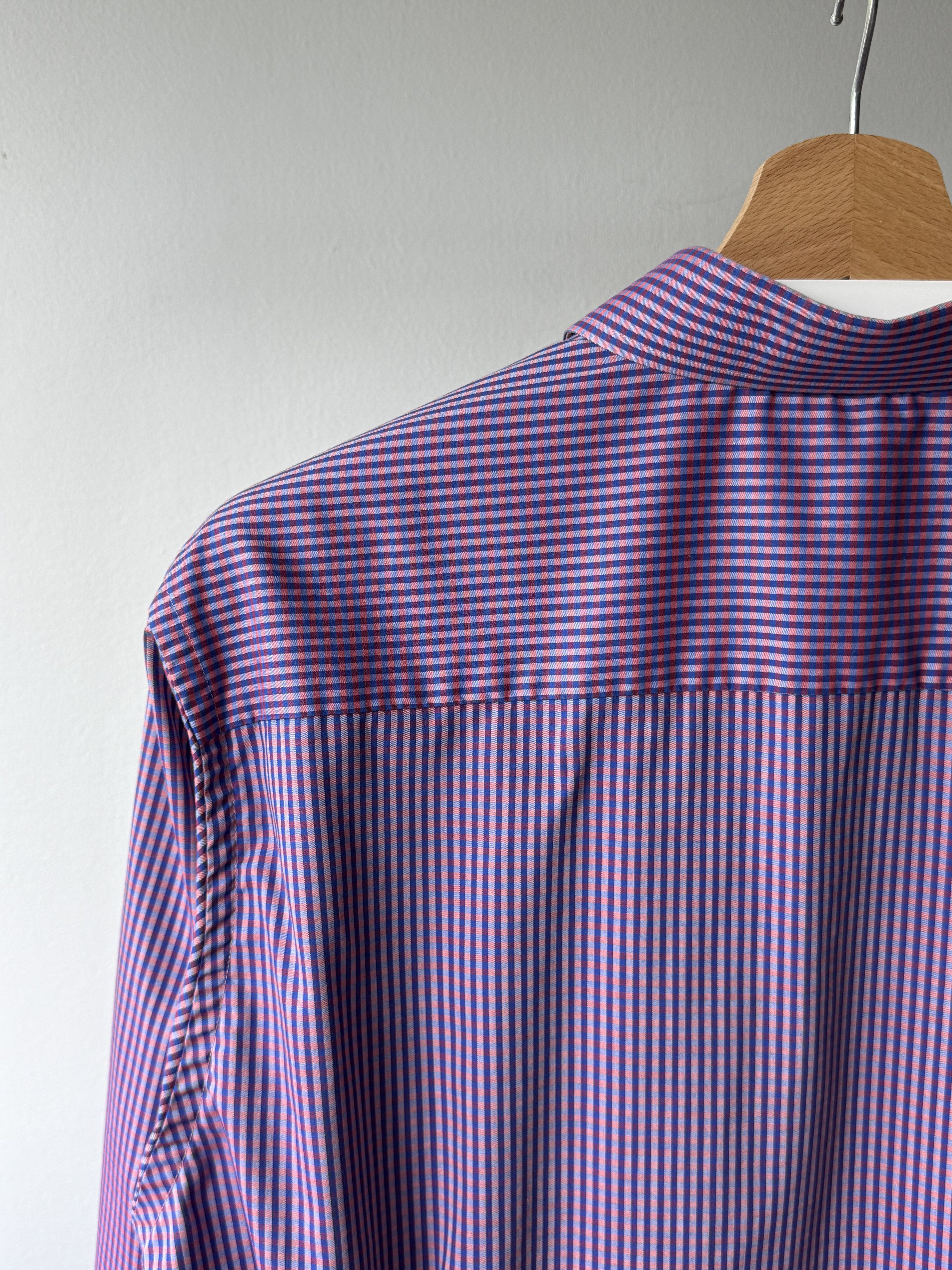 Eton Eton Contemporary Fit Purple Checked Cotton L/S Dress Shirt Size US L / EU 52-54 / 3 - 6 Thumbnail